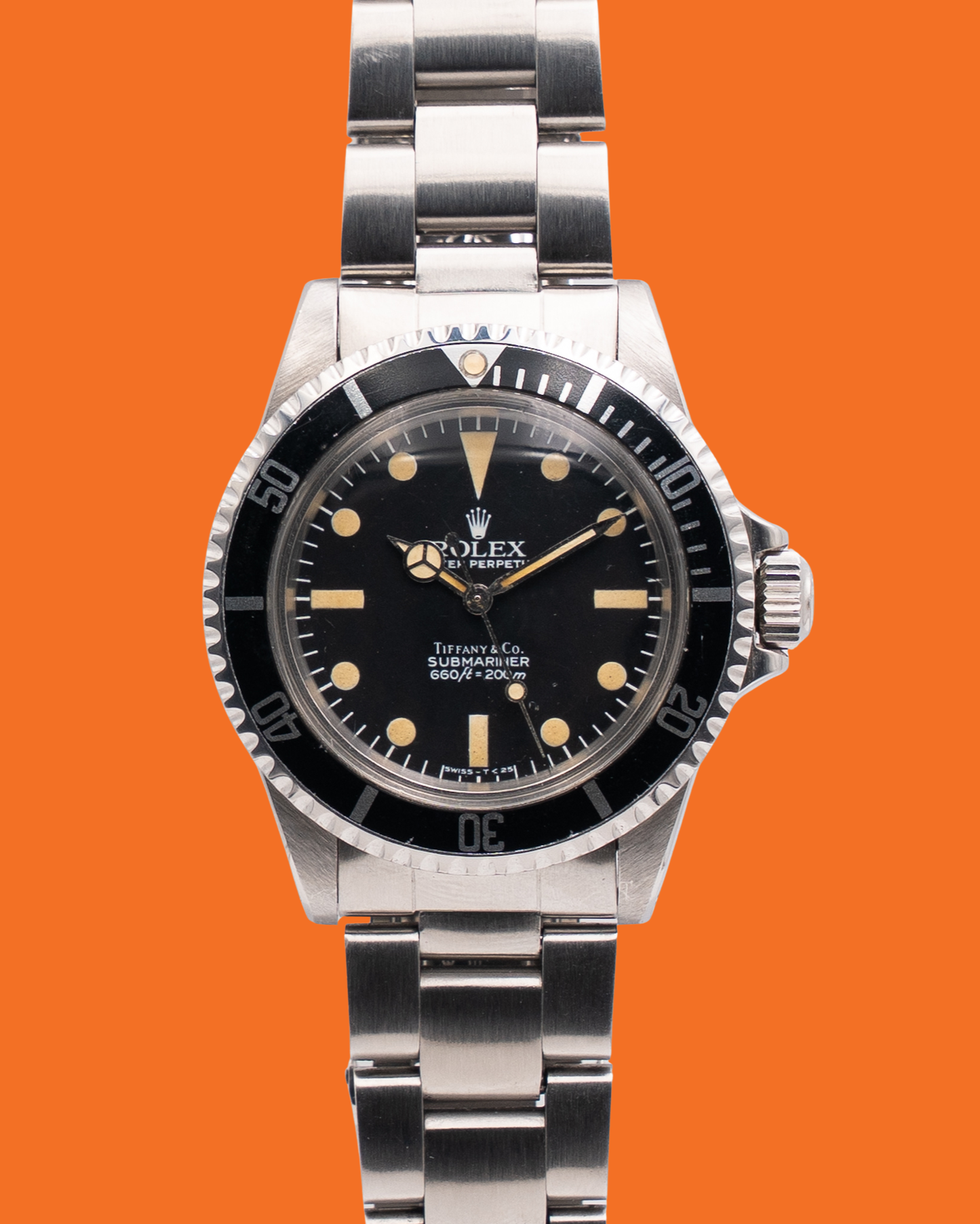 TIFFANY DIAL PATINA Rolex Submariner No Date 40mm 5513 Black Aluminum