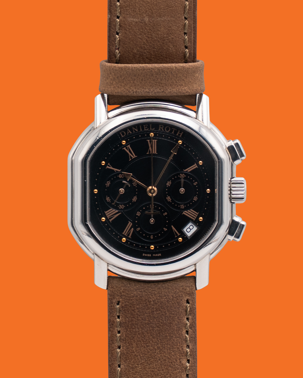 Daniel Roth Sport Automatic 38mm s247 Steel Chronograph