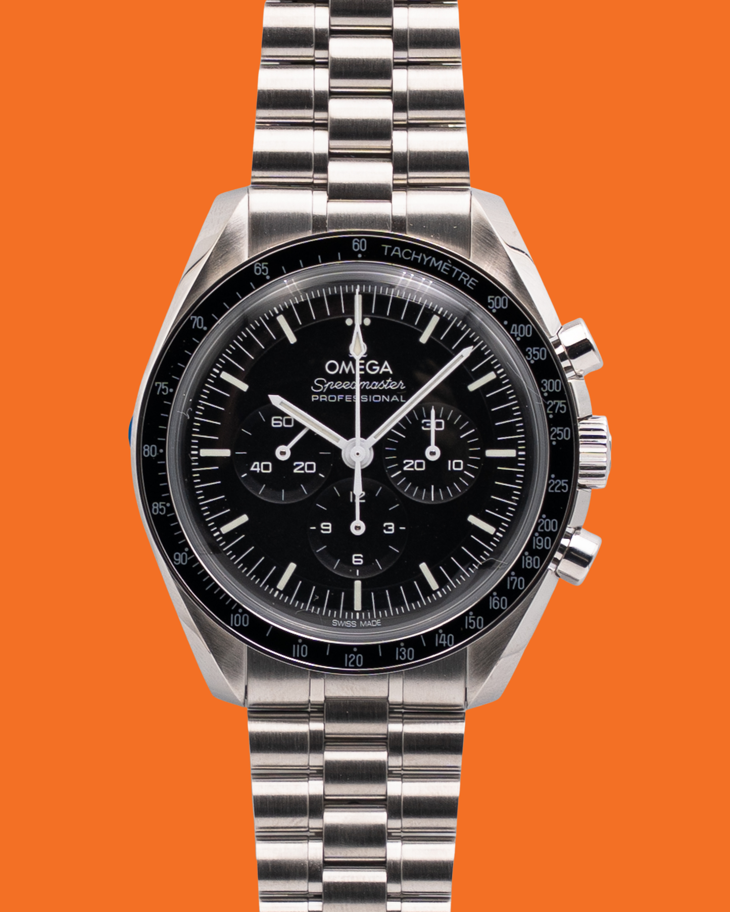 UNWORN STICKERED Omega Speedmaster Moonwatch 42mm 31030425001001 Hesalite Black dial 2026