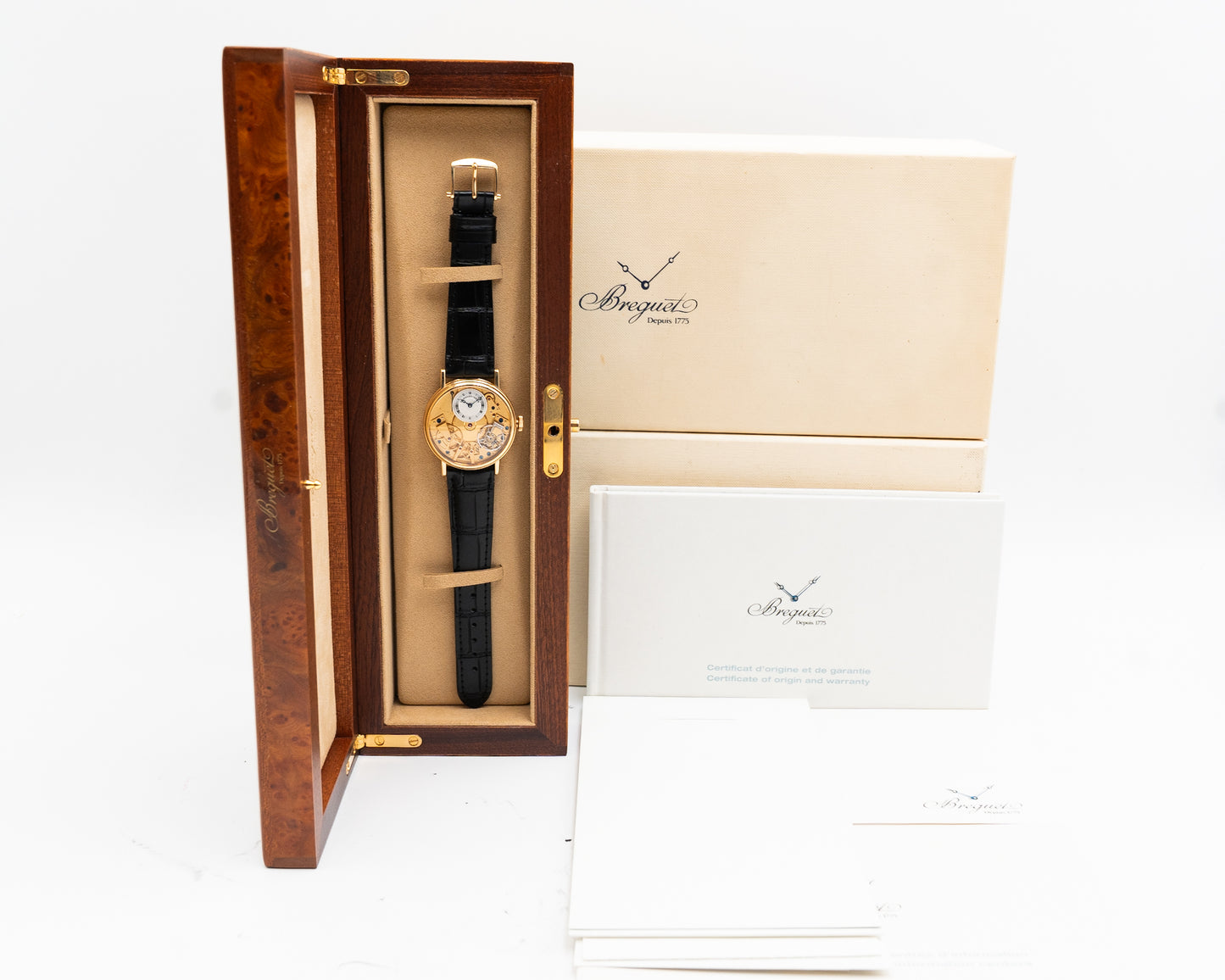 Breguet Tradition 37mm 7027BA Yellow Gold Black Alligator Strap 2014