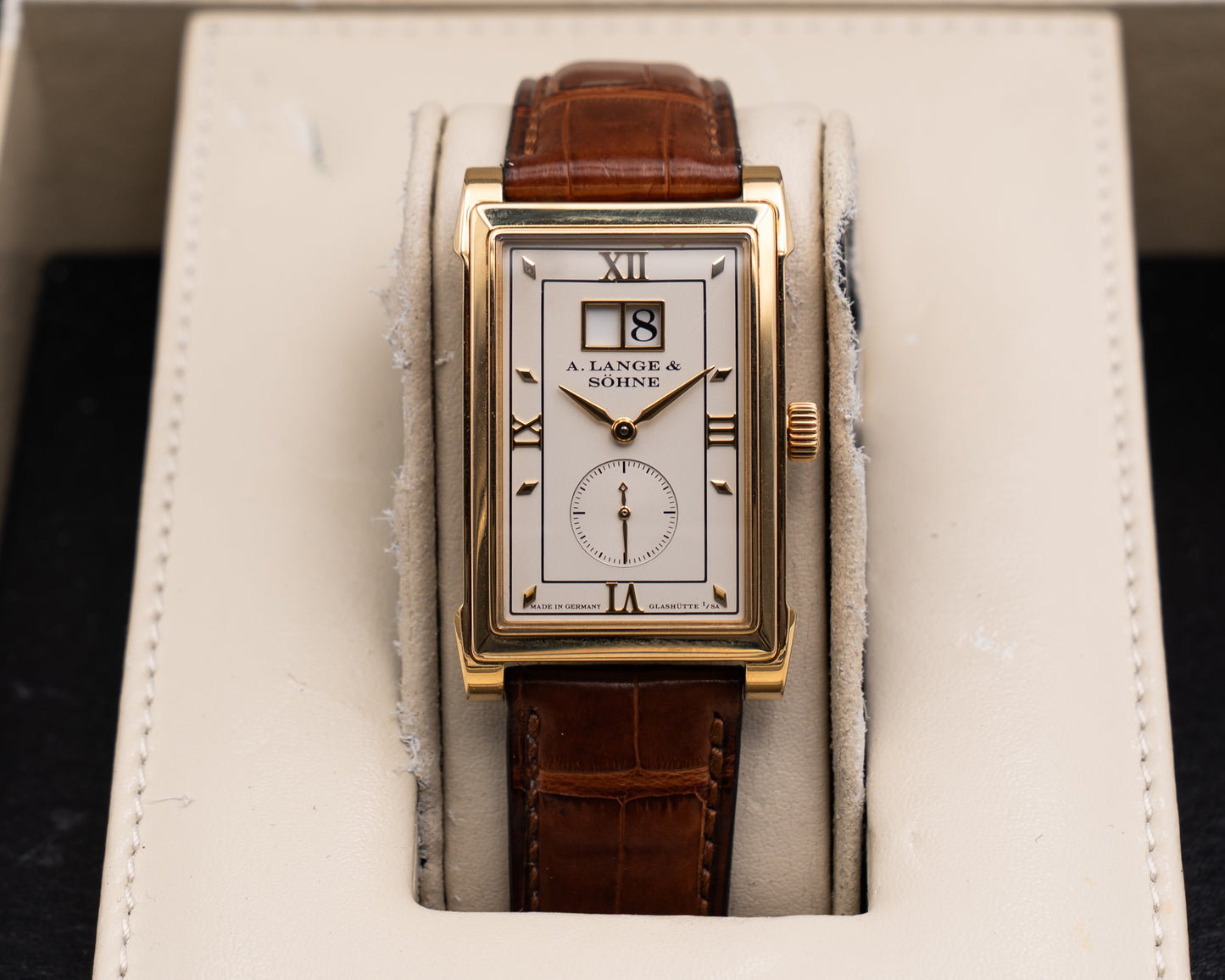 A. Lange & Söhne Cabaret 36mm 157.121 White / Ivory Brown Leather Strap