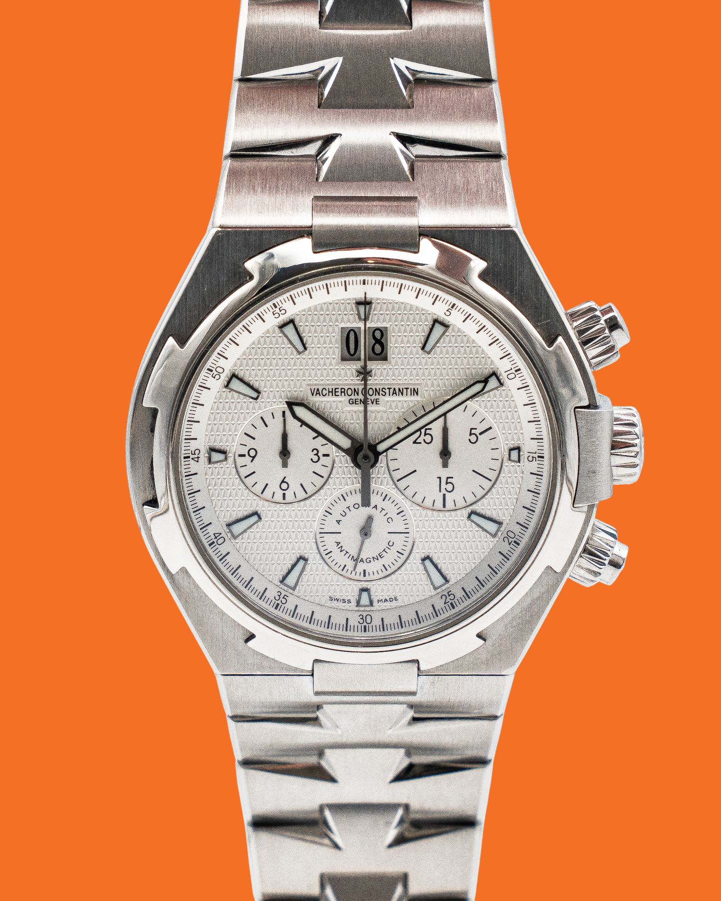 Vacheron Constantin Overseas 42mm 49150/B01A-9095 White Dial Chronograph 2014