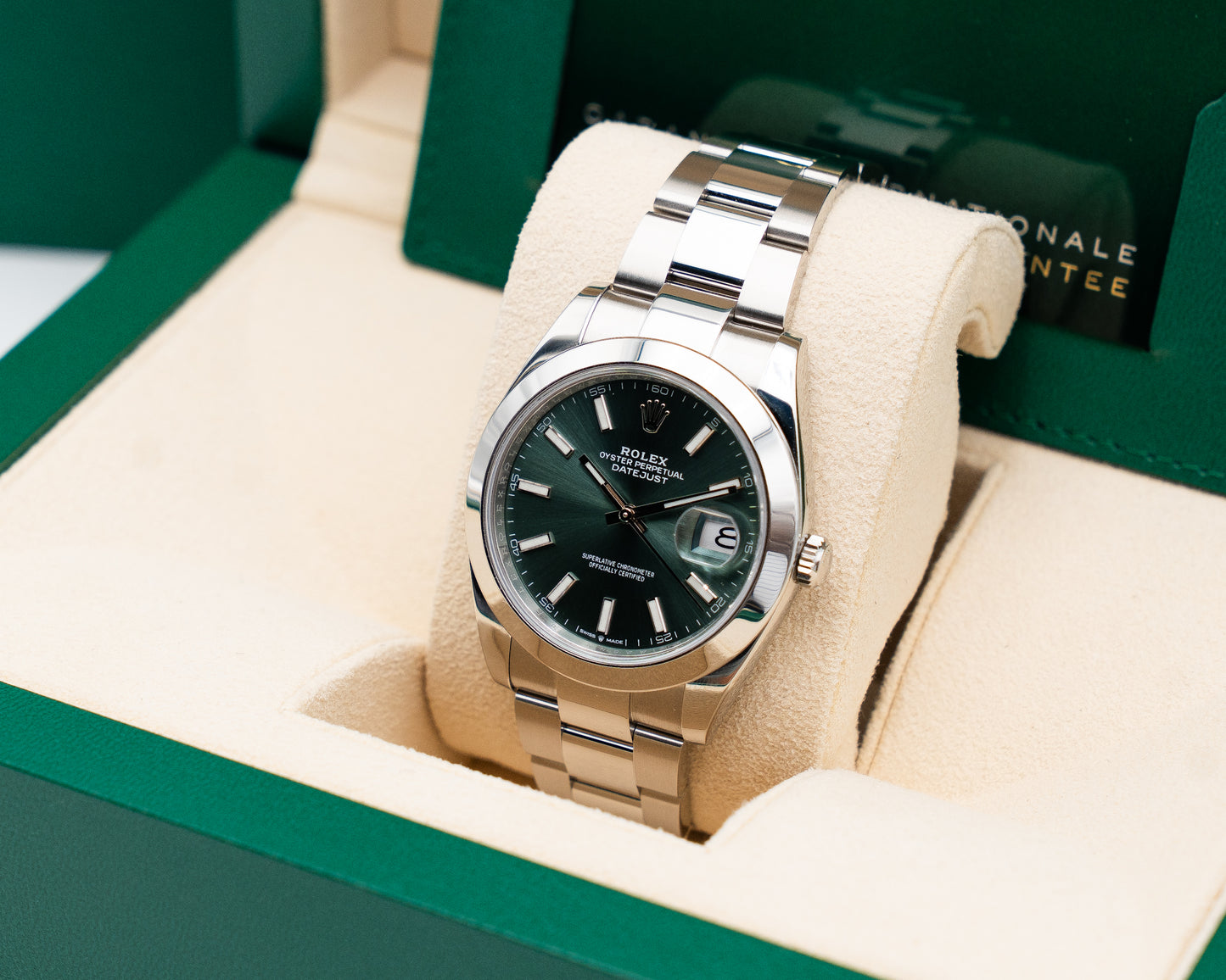 Rolex Datejust 41mm 126300 Mint Green Smooth Oyster 2024