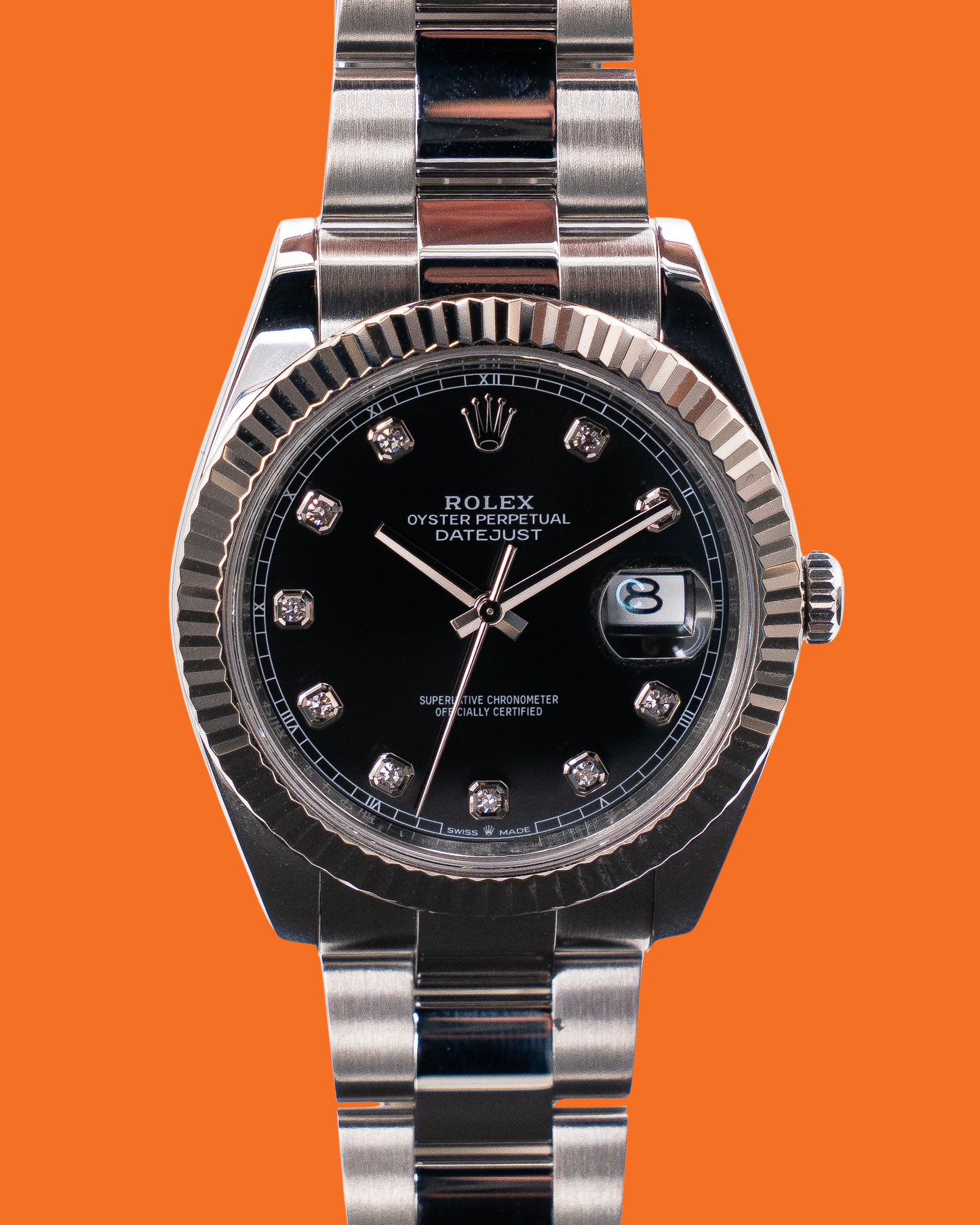 Rolex Datejust 41mm 126334 Black Diamond Dial Fluted Bezel Oyster 2022