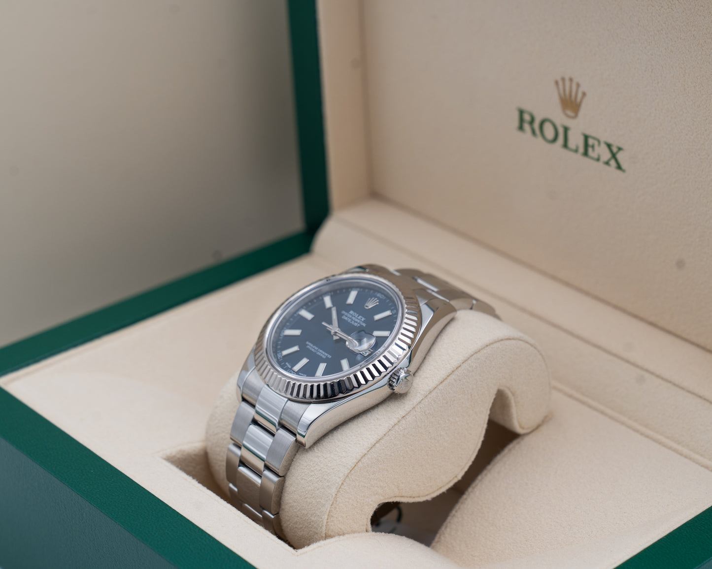 Rolex Datejust II 41mm 116334 Blue Fluted Oyster 2016
