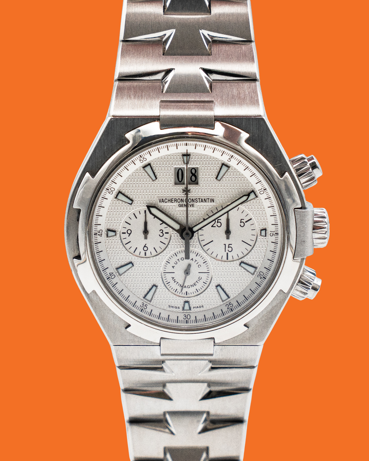 Vacheron Constantin Overseas 42mm 49150/B01A-9095 White Dial Chronograph 2014