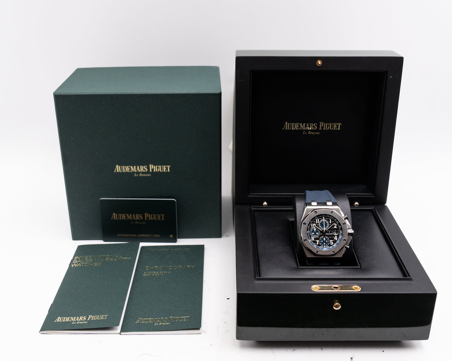 Audemars Piguet Royal Oak OffShore 42mm 26470ST Black and Blue Rubber Strap 2021