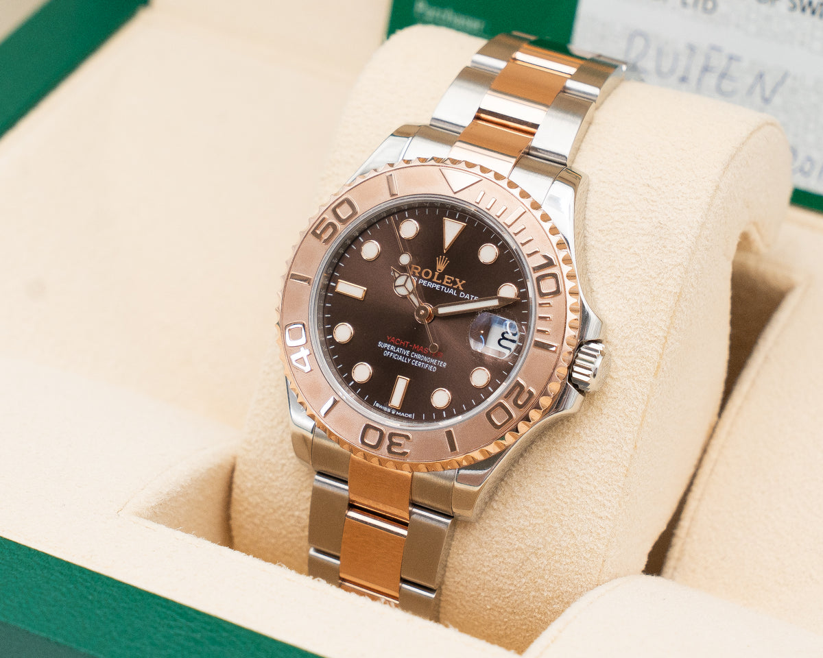 Rolex Yacht-Master 37mm 268621 Rose Gold Chocolate Dial