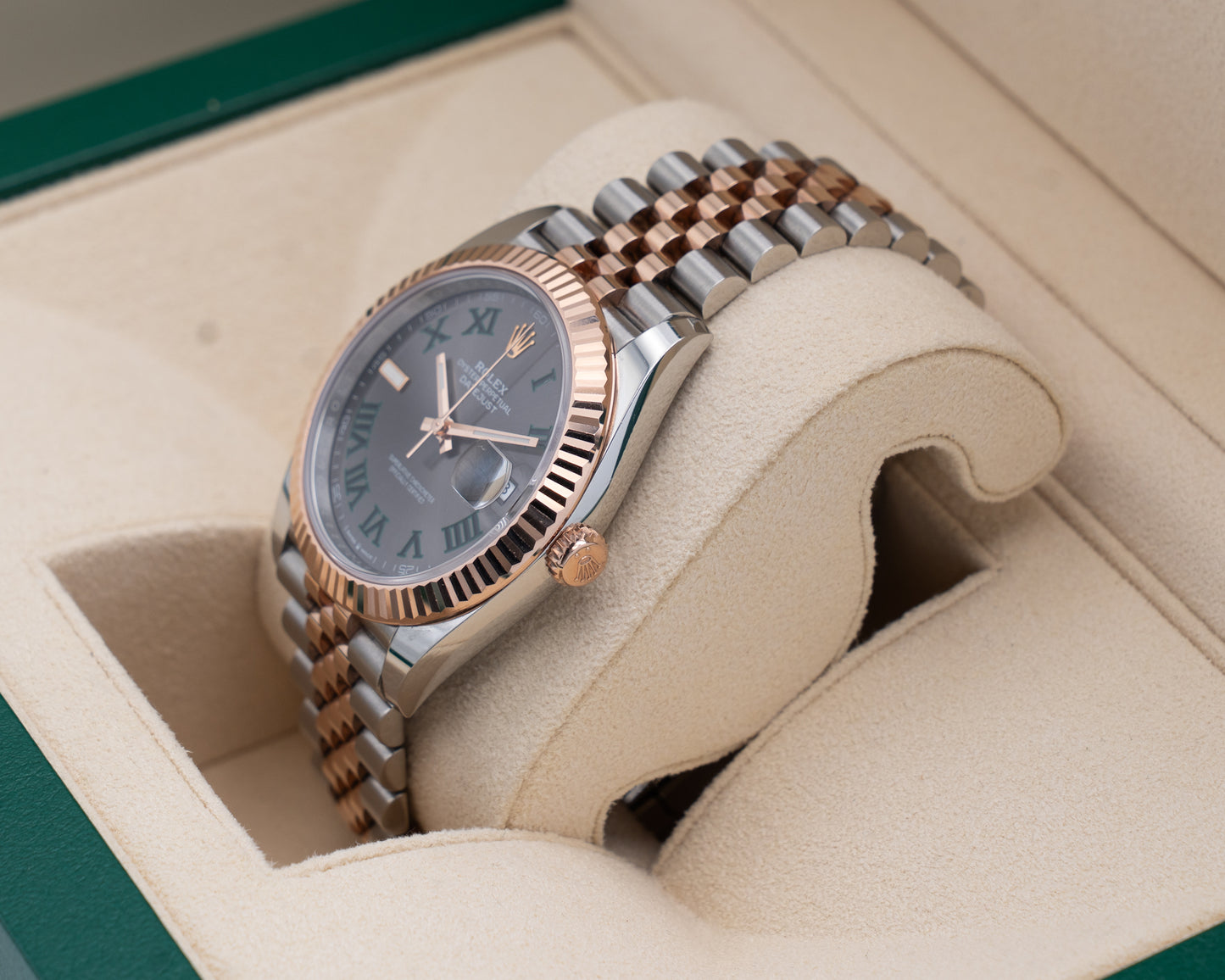Rolex Datejust 41mm 126331 Two Tone Everose Wimbledon Fluted Jubilee 2023
