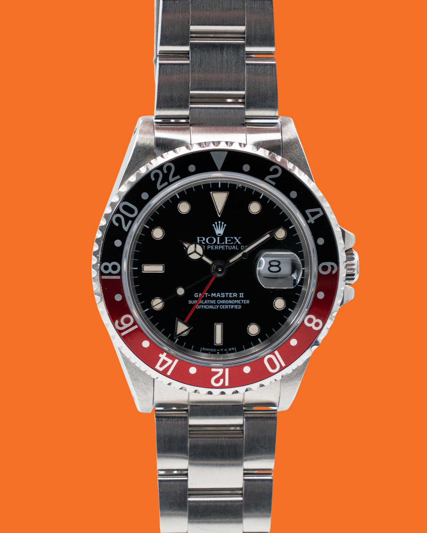 Rolex GMT-Master II 40mm 16710 Coke Swiss only / Tritium dial with patina N serial (1991) STILL UNDER WARRANTY UNTIL 8/26
