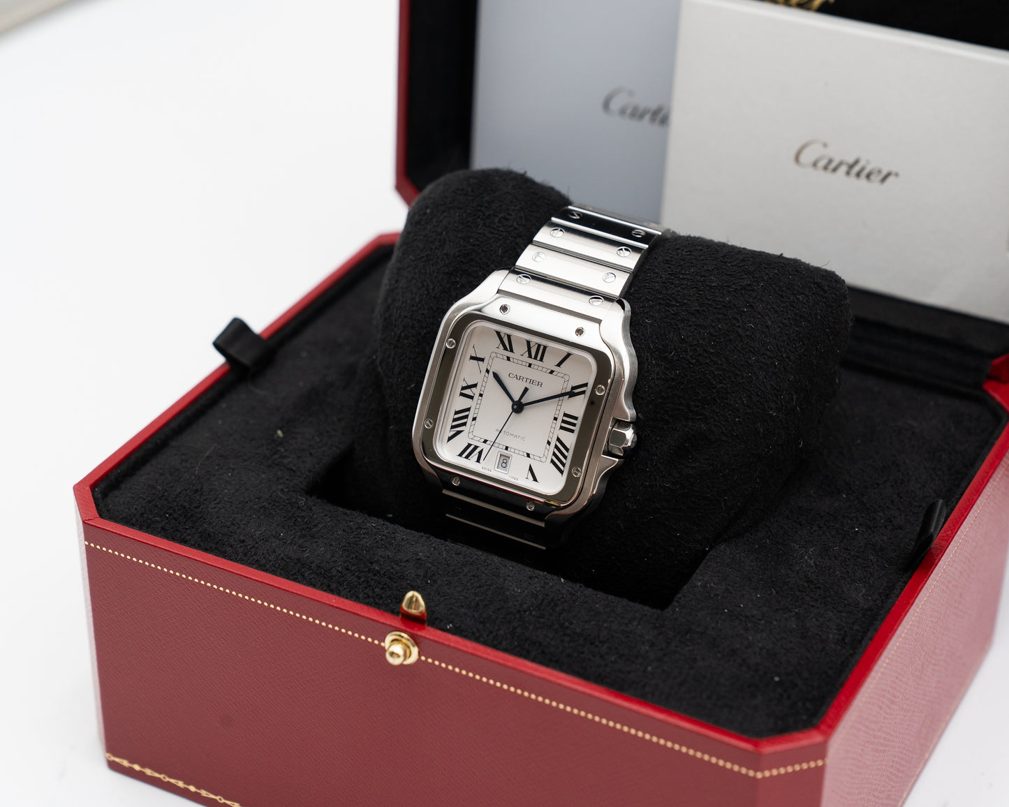 Cartier Santos 39.8mm WSSA0018 White Dial Large 2024