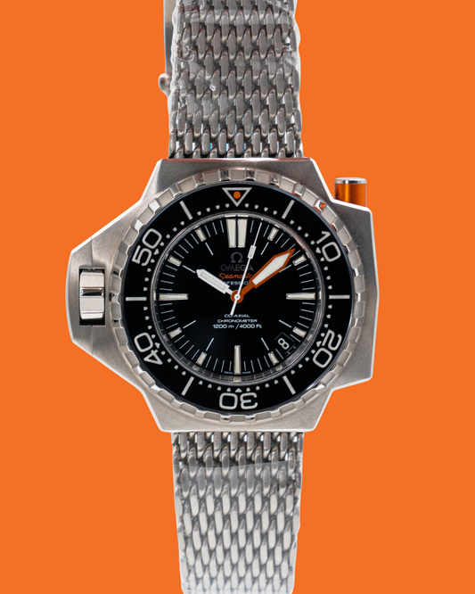 UNWORN Omega Seamaster PloProf 55mm 224.30.55.21.01.001 Black Shark on Bracelet 2013