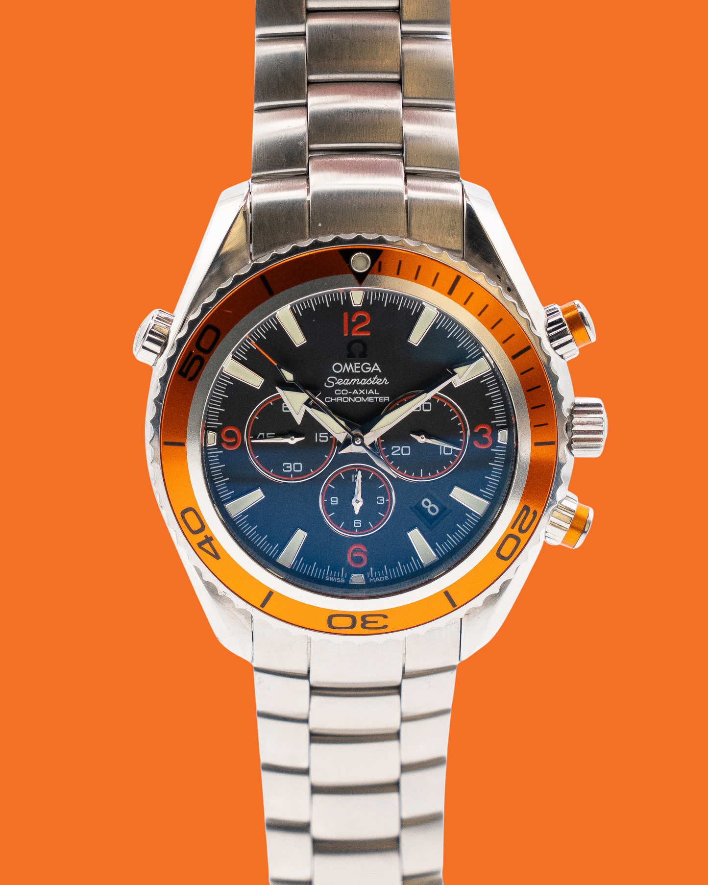 Omega Seamaster Planet Ocean 600M Co-Axial 45.5mm 2218.50.00 Chronograph Orange
