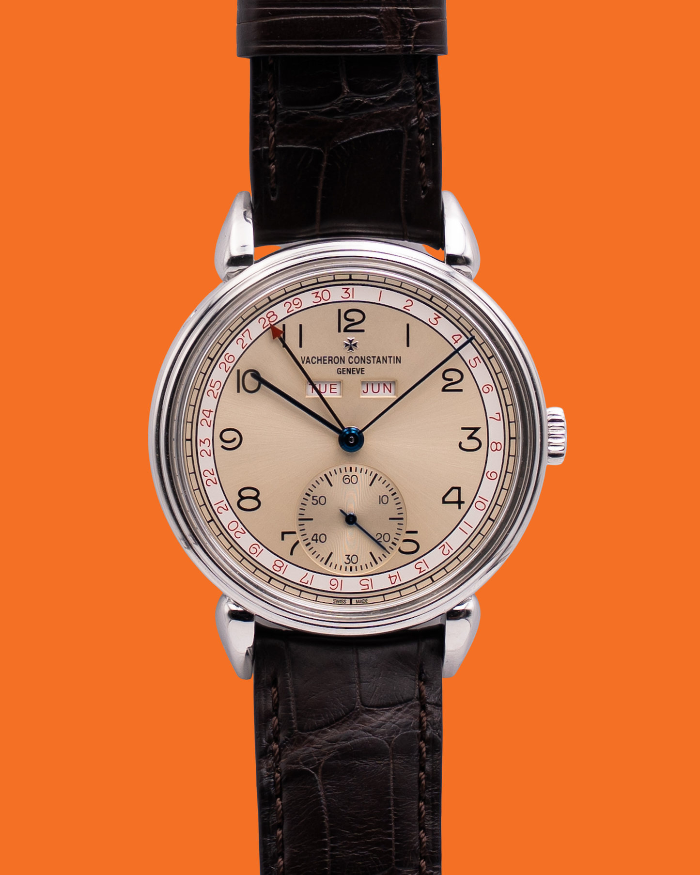 Vacheron Constantin Historiques Triple Calendrier 1942 40mm 3110V Grey Dial Brown Strap 2018