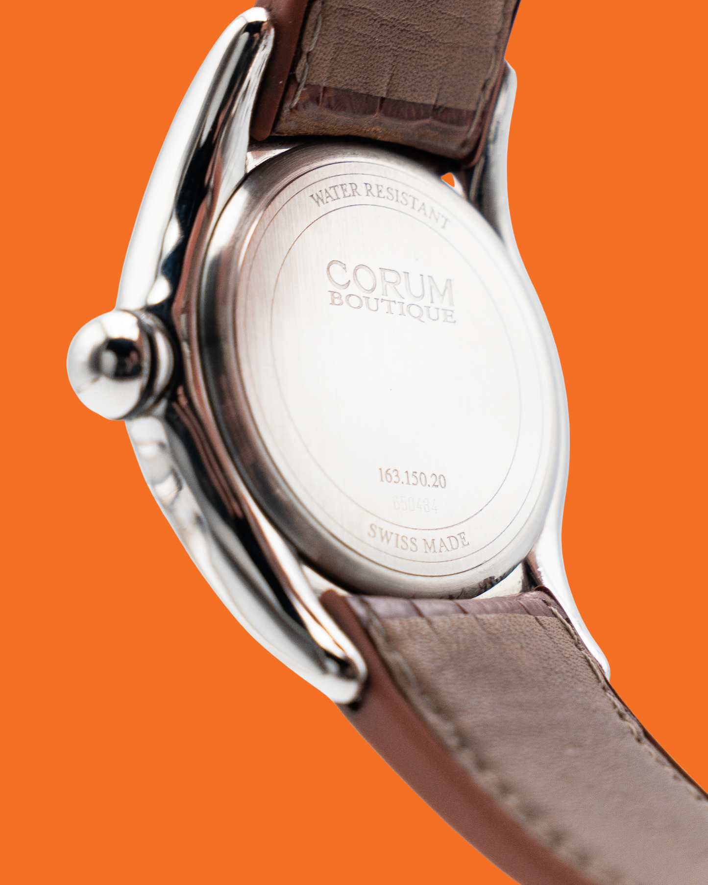 Corum Bubble 45mm 163.150.20 Blue Dial Brown strap