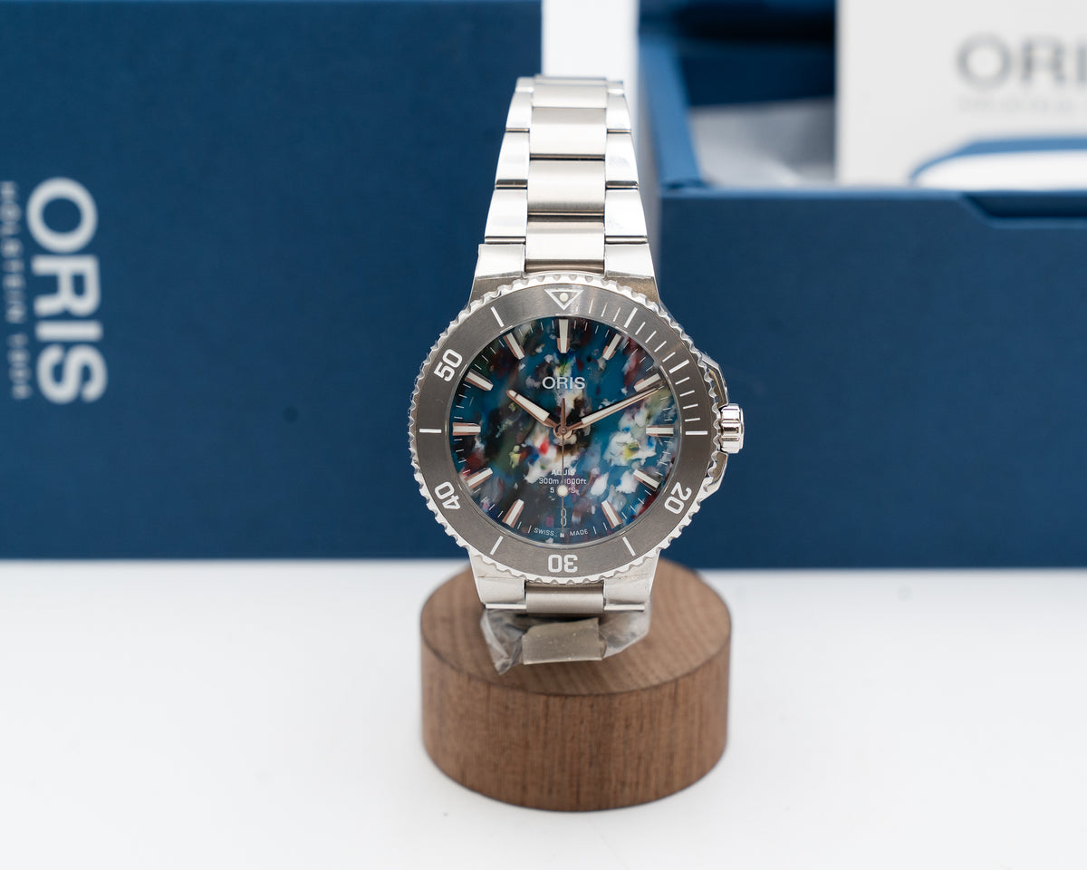 Oris Aquis Date Upcycle Cal. 400 43.5mm 01 400 7790 4150-07 Upcycle Dial ($4,400 Retail )  (01 400 7790 4150-07)