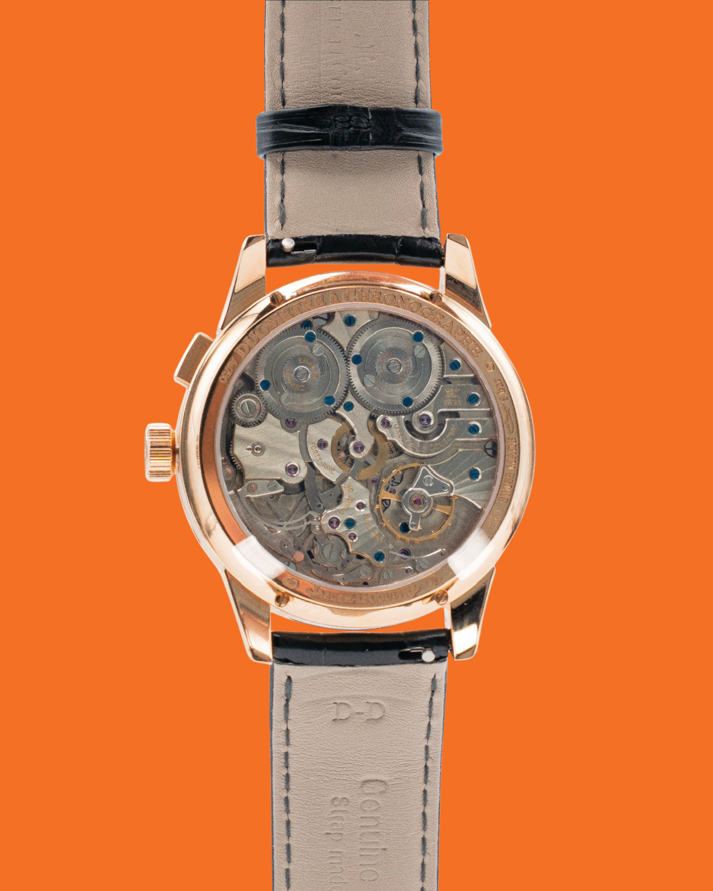 Jaeger leCoultre Duometre Chronographe 42mm Rose Gold White Dial 2025 Service Papers
