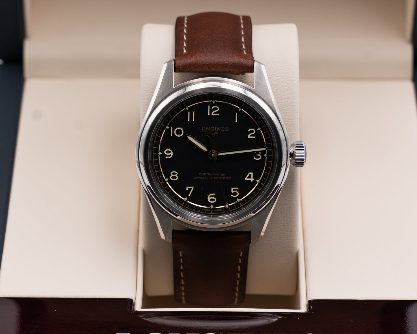 Longines Spirit Pilot 39mm L3.809.4.53.2 Black DIal Brown Strap 2026