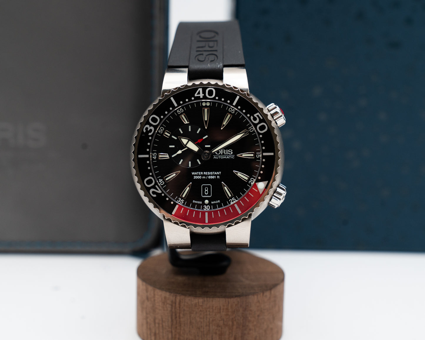 Unworn Oris Carlos Coste Limited Edition 47mm 643-7584-71-54 Black and red bezel 2006
