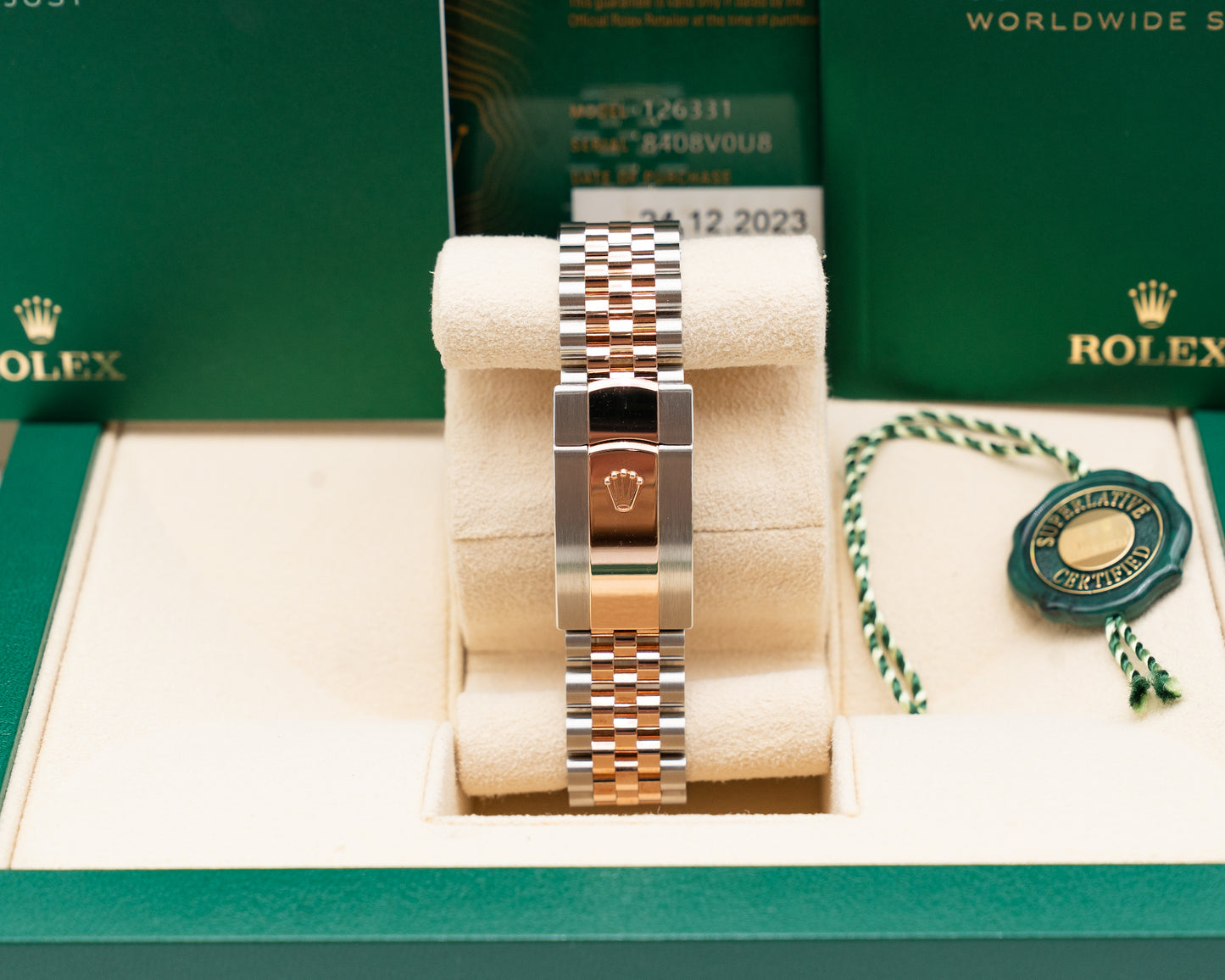 Rolex Datejust 126331 41mm Motif Dial Two Tone Rose Gold Jubilee Fluted Bezel 2023