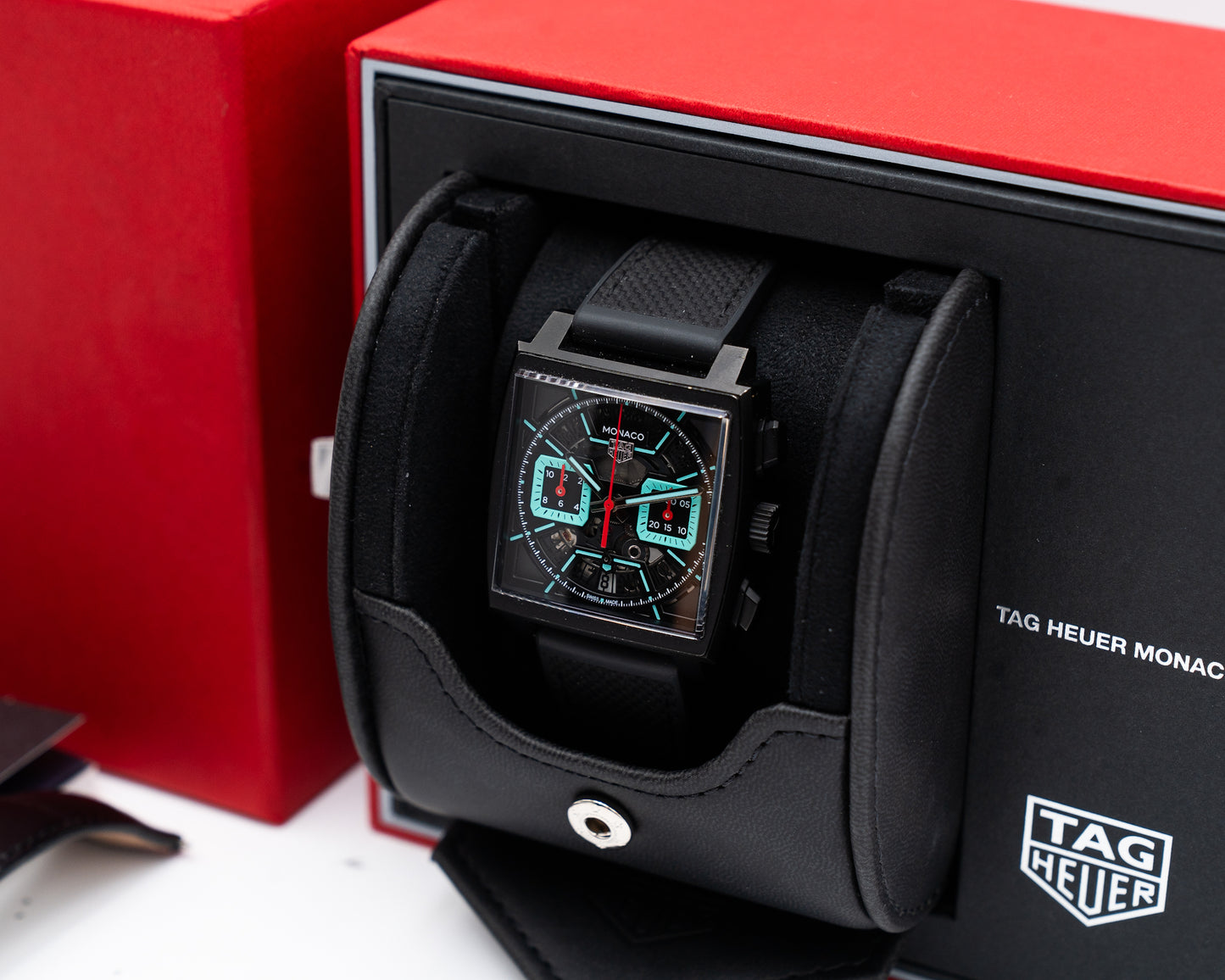 Tag Heuer Monaco 39mm CBL2184.FT6236 Titanium DLC Turquoise Dial