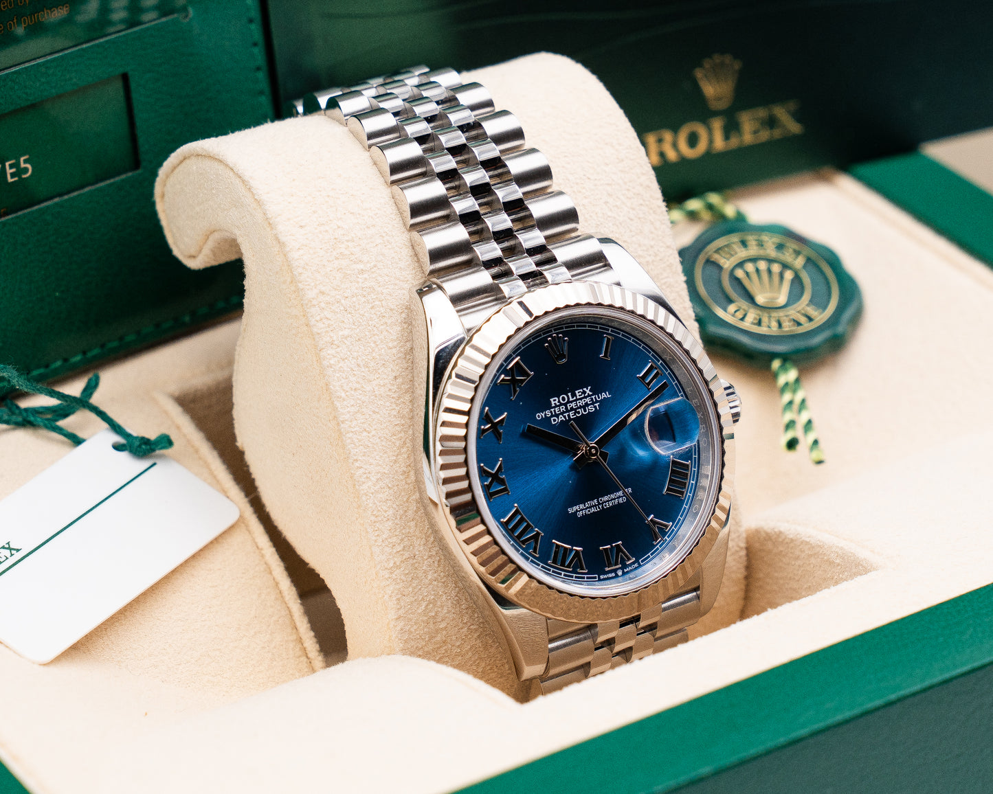 Rolex Datejust 41mm 126334 Fluted Blue Roman Jubilee 2022
