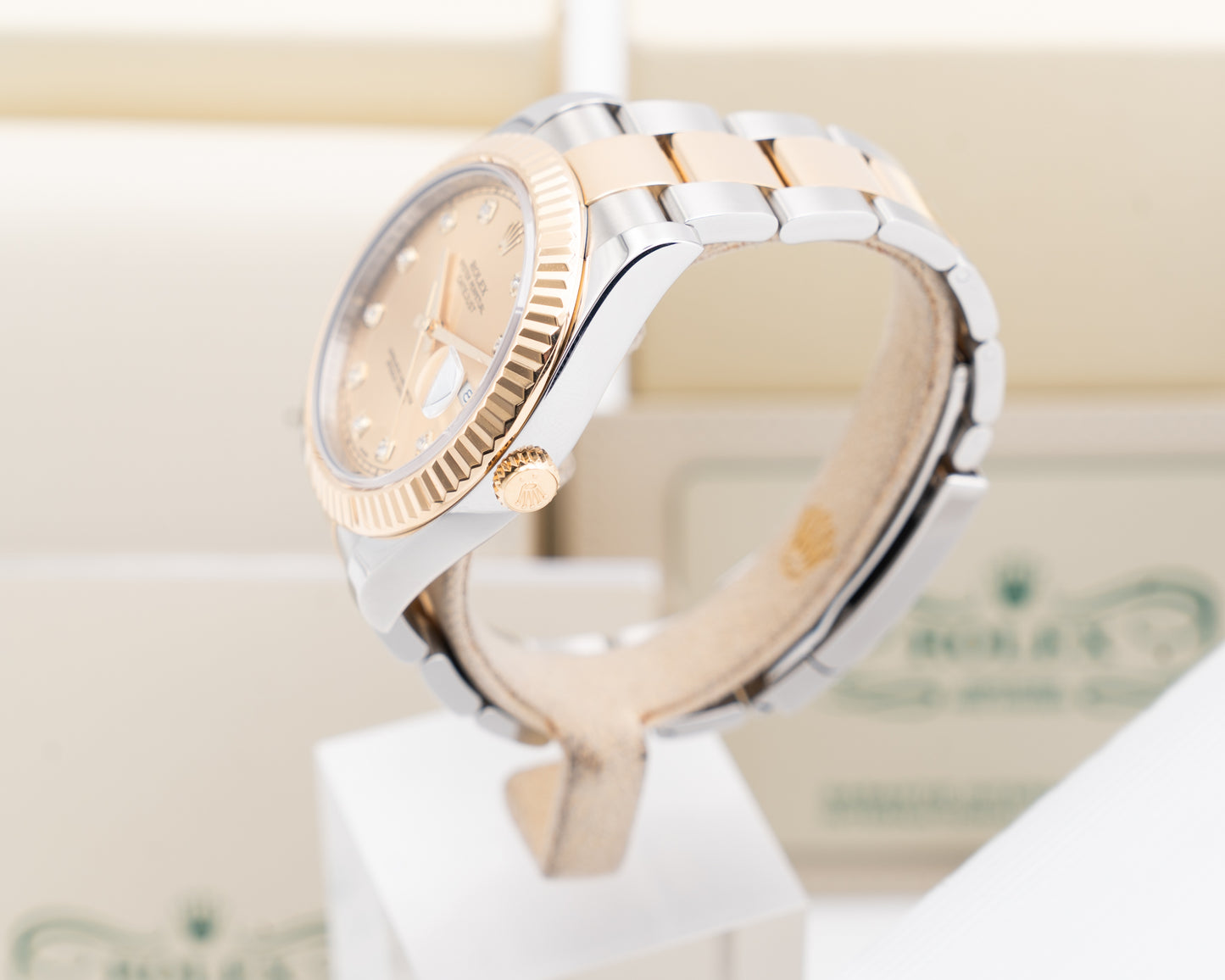 CPO 2025 Rolex Datejust II 41mm 116333 Champange Diamond DIal Two Tone Oyster