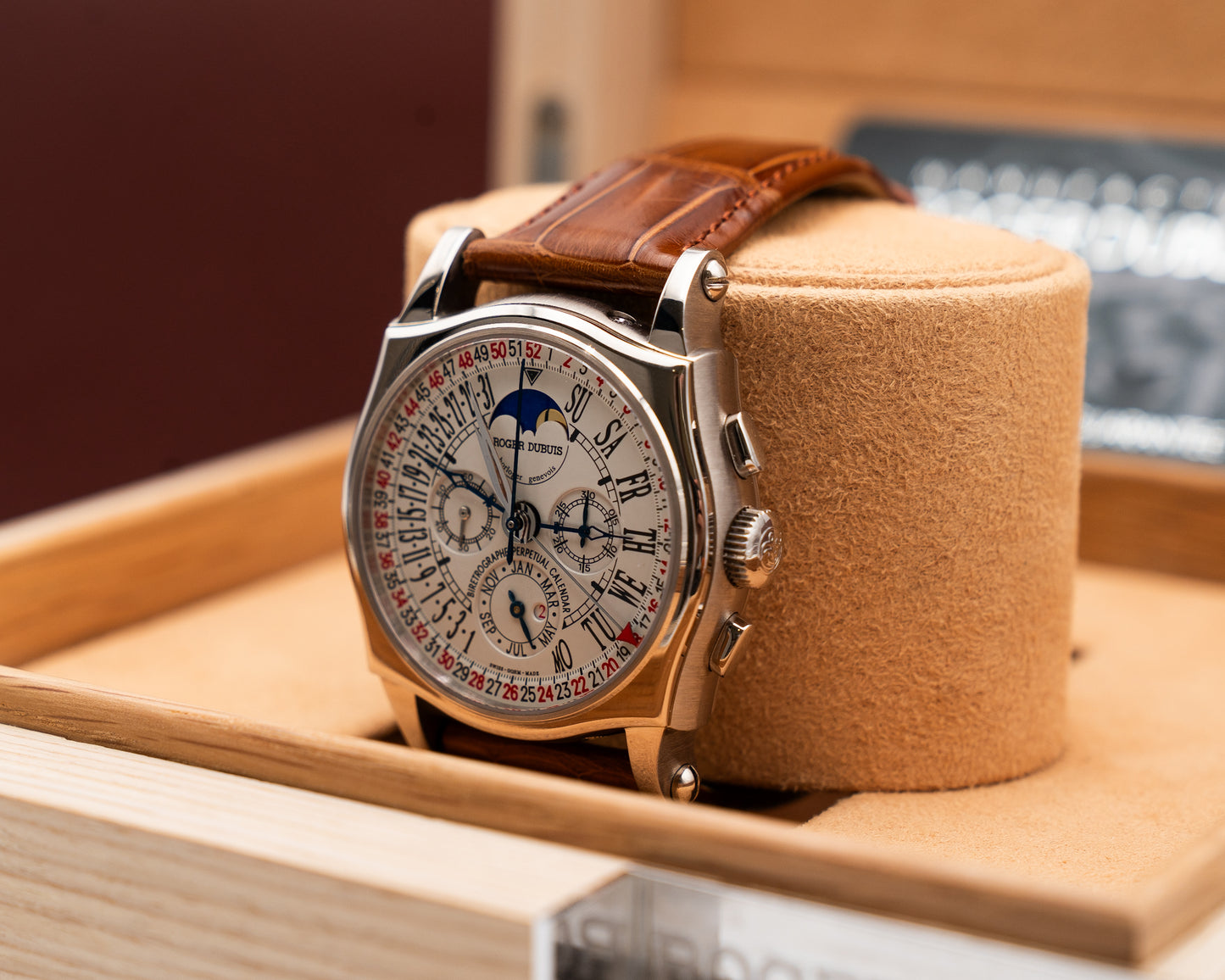 Roger Dubuis Sympathie White Gold Retrographe Perpetual Calendar Chronograph
