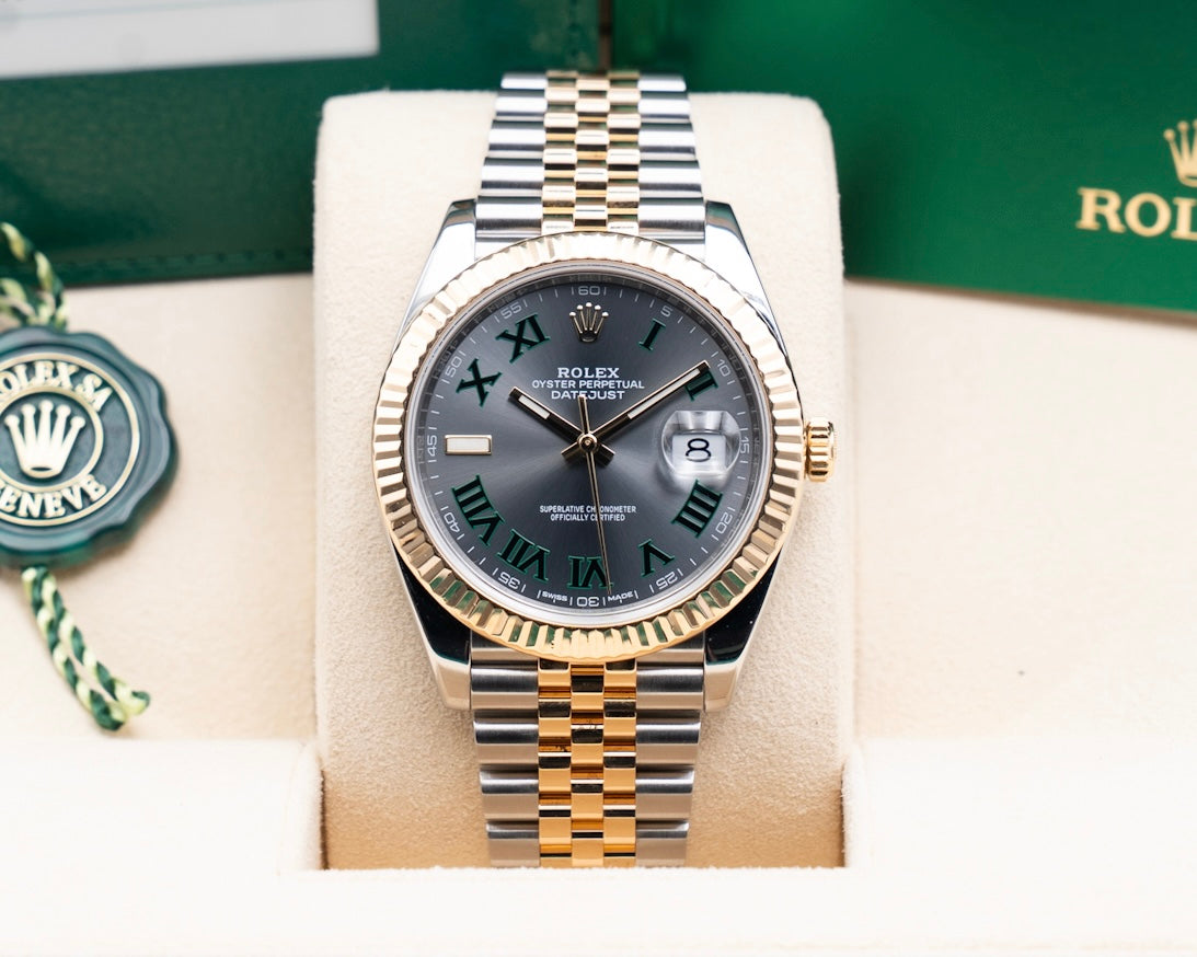 Rolex Datejust 41mm 126333-0020 Yellow Fluted / Jubilee Wimbledon 2017