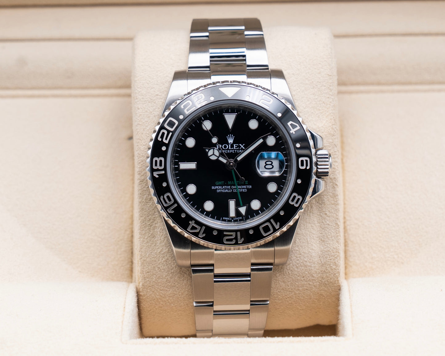 Rolex GMT Master II 40mm 116710LN Green Arrow 2012