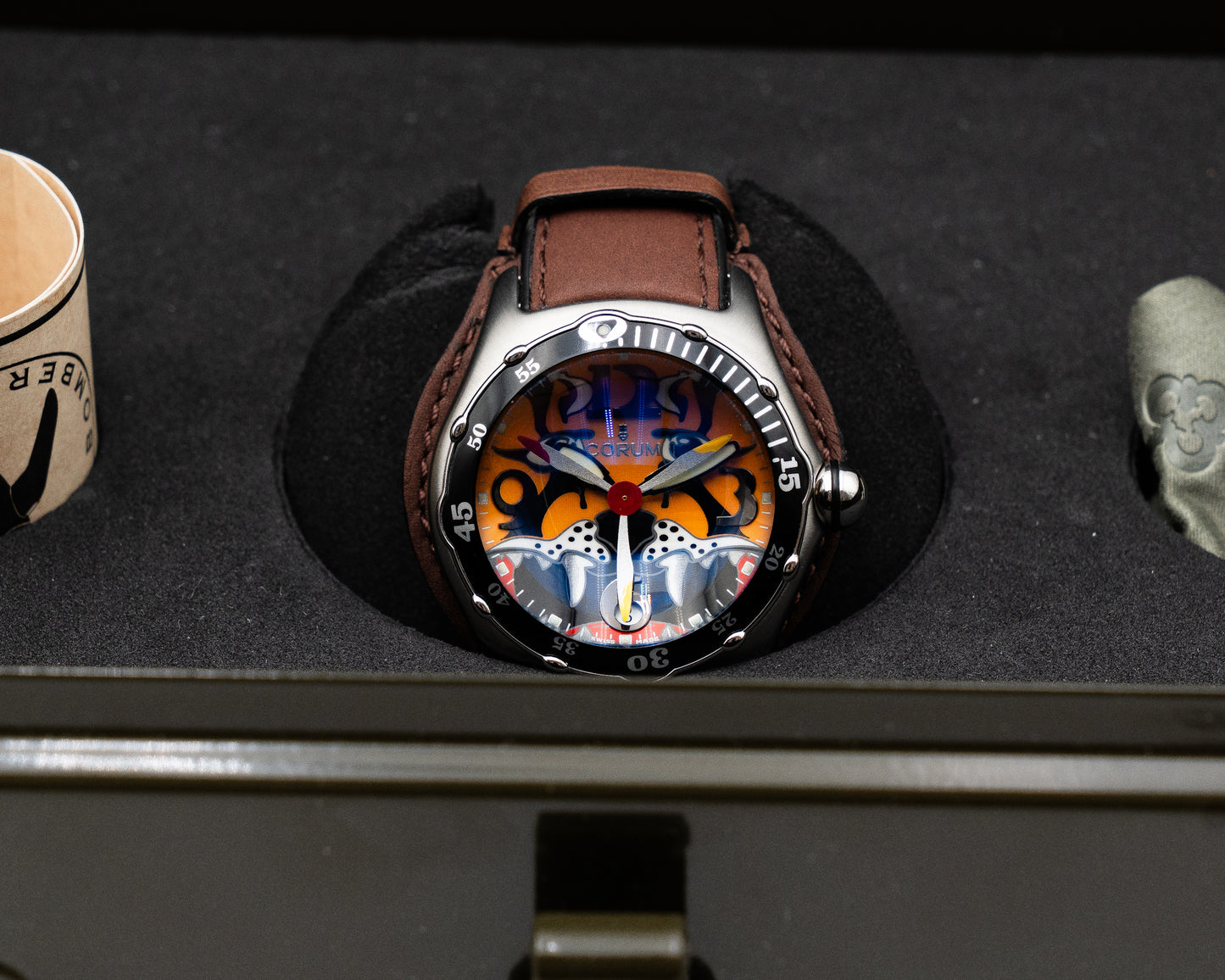 UNWORN Corum Bubble Dive Bomber 45mm 82.180.20 Tiger Limited Edition 2004