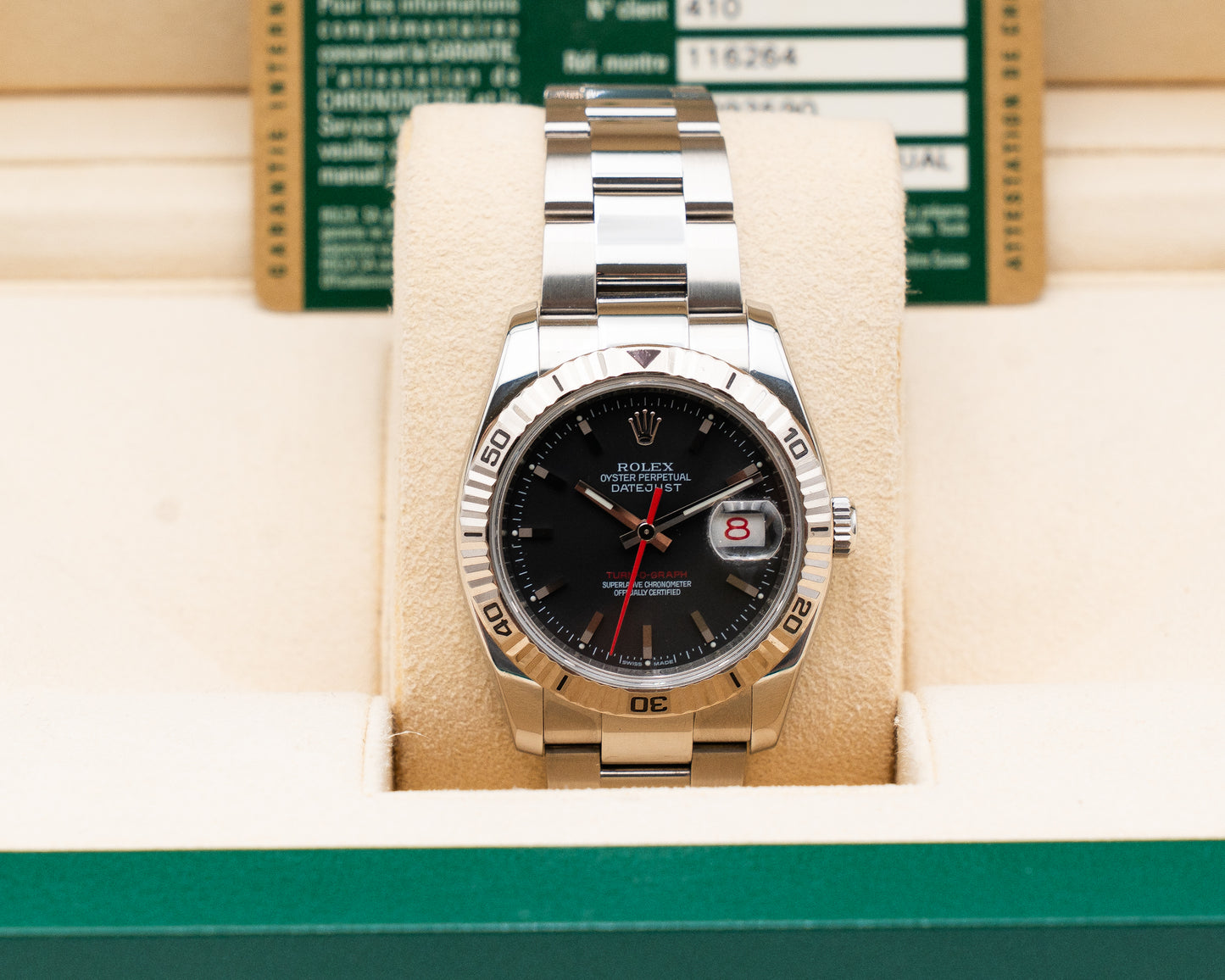 Rolex Datejust Turn-O-Graph 36mm 116264 Black Dial 2008