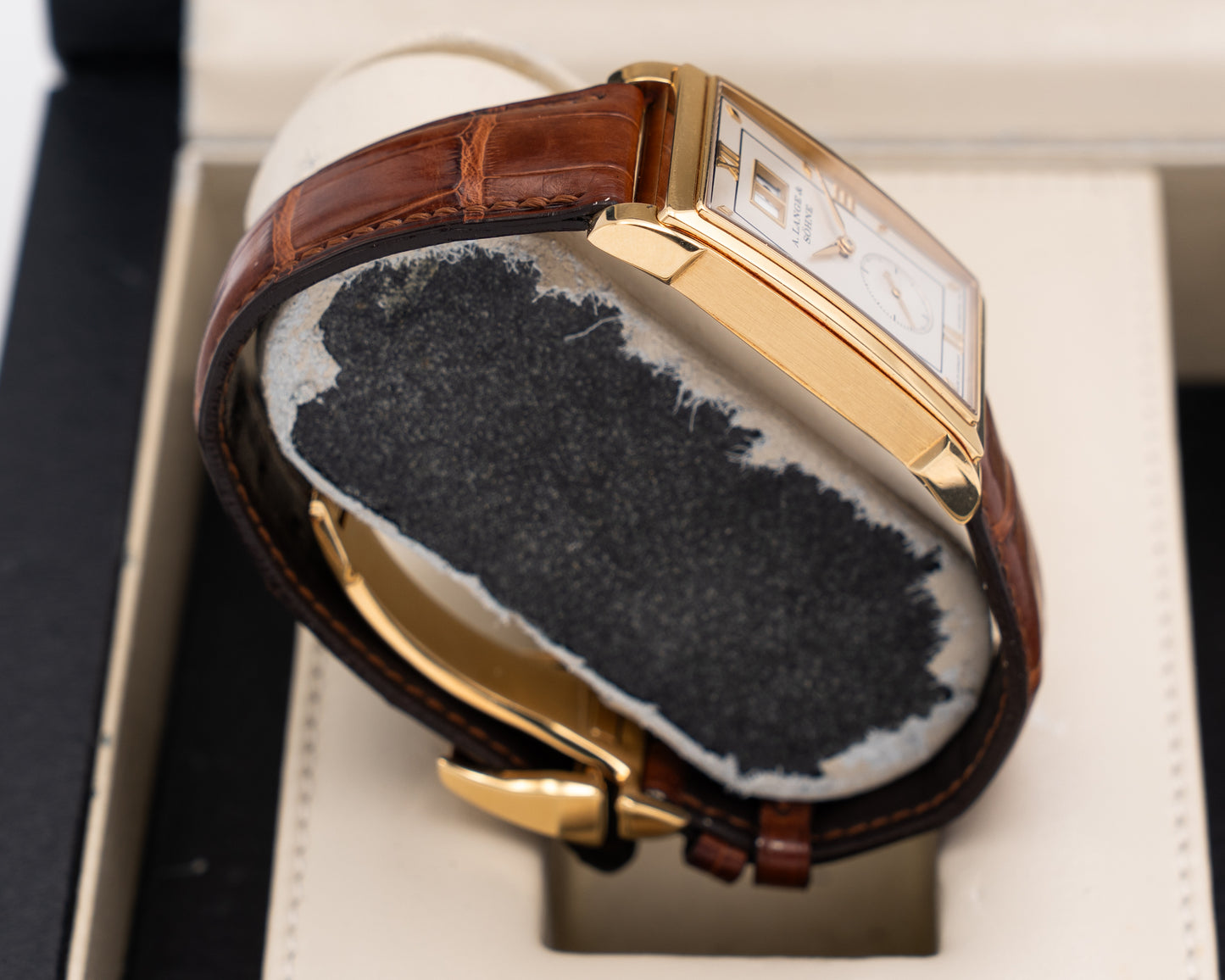 A. Lange & Söhne Cabaret 36mm 157.121 White / Ivory Brown Leather Strap