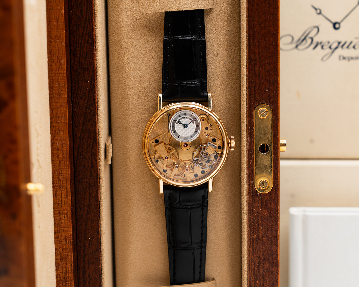 Breguet Tradition 37mm 7027BA Yellow Gold Black Alligator Strap 2014