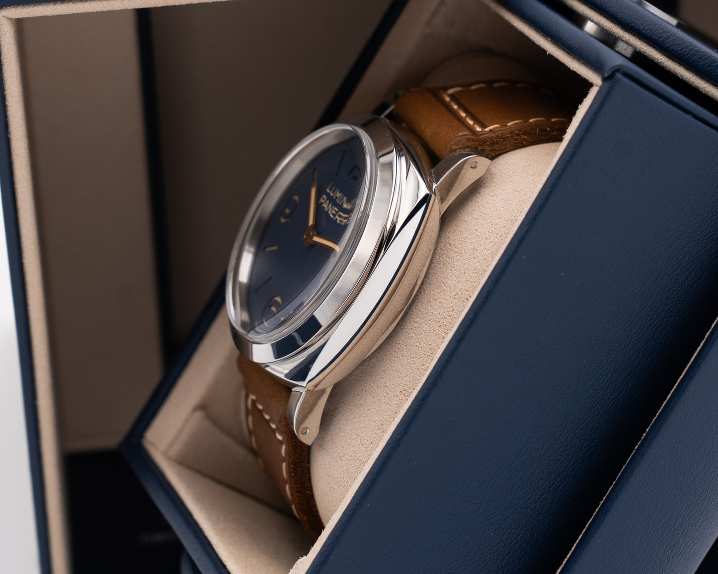 Panerai Luminor Destro 44mm PAM01732 Blue Dial Brown Strap 2026
