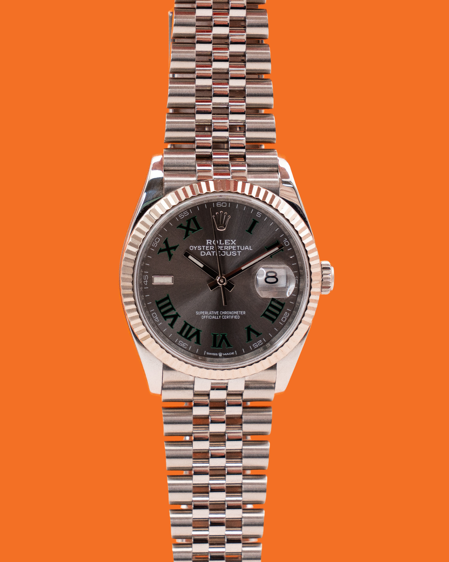 Rolex Datejust 126234 36mm Wilbledon Fluted Jubille 2023