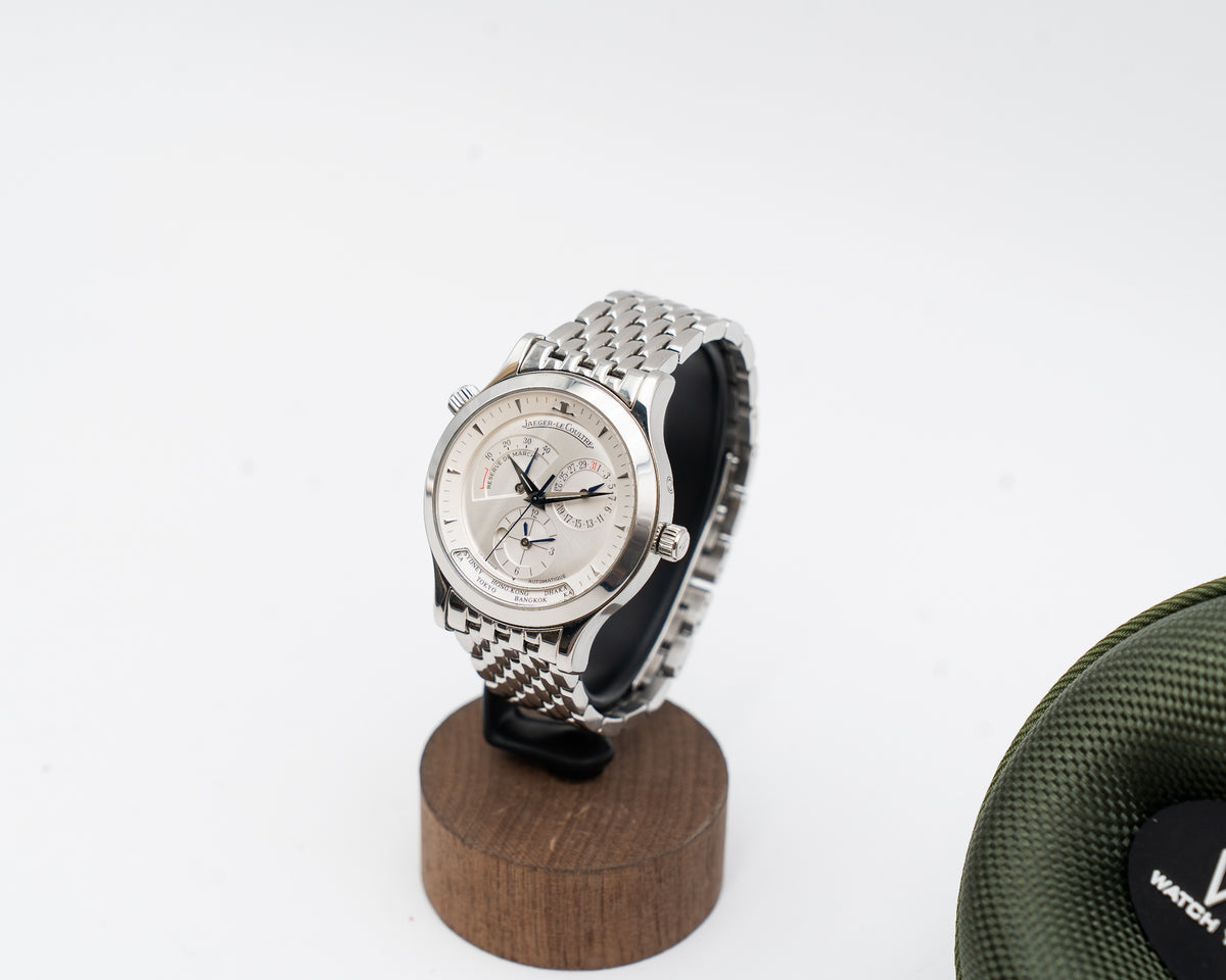 Jaeger LeCoultre Master Geographic 38mm Q1428120 World Timer on Beads of Rice Bracelet