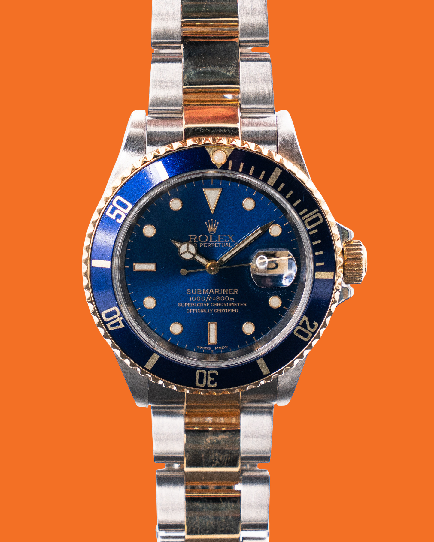 Rolex Submariner Date 40mm 16613LB Two Tone Yellow Bluesy A-Serial
