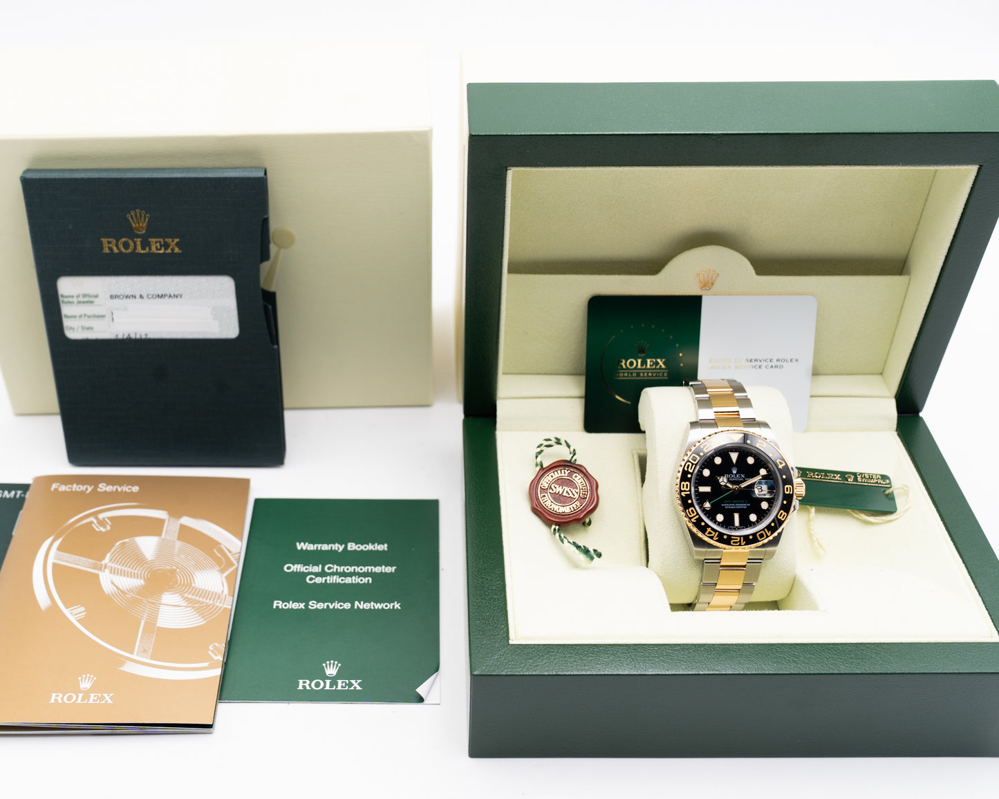 Rolex GMT Master II 40mm 116713 Green Arrow Two Tone 2012