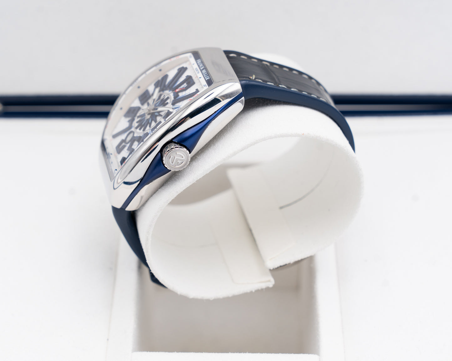 Franck Muller Vanguard 44mm V 45 SC DT Yachting Blue and White Dial