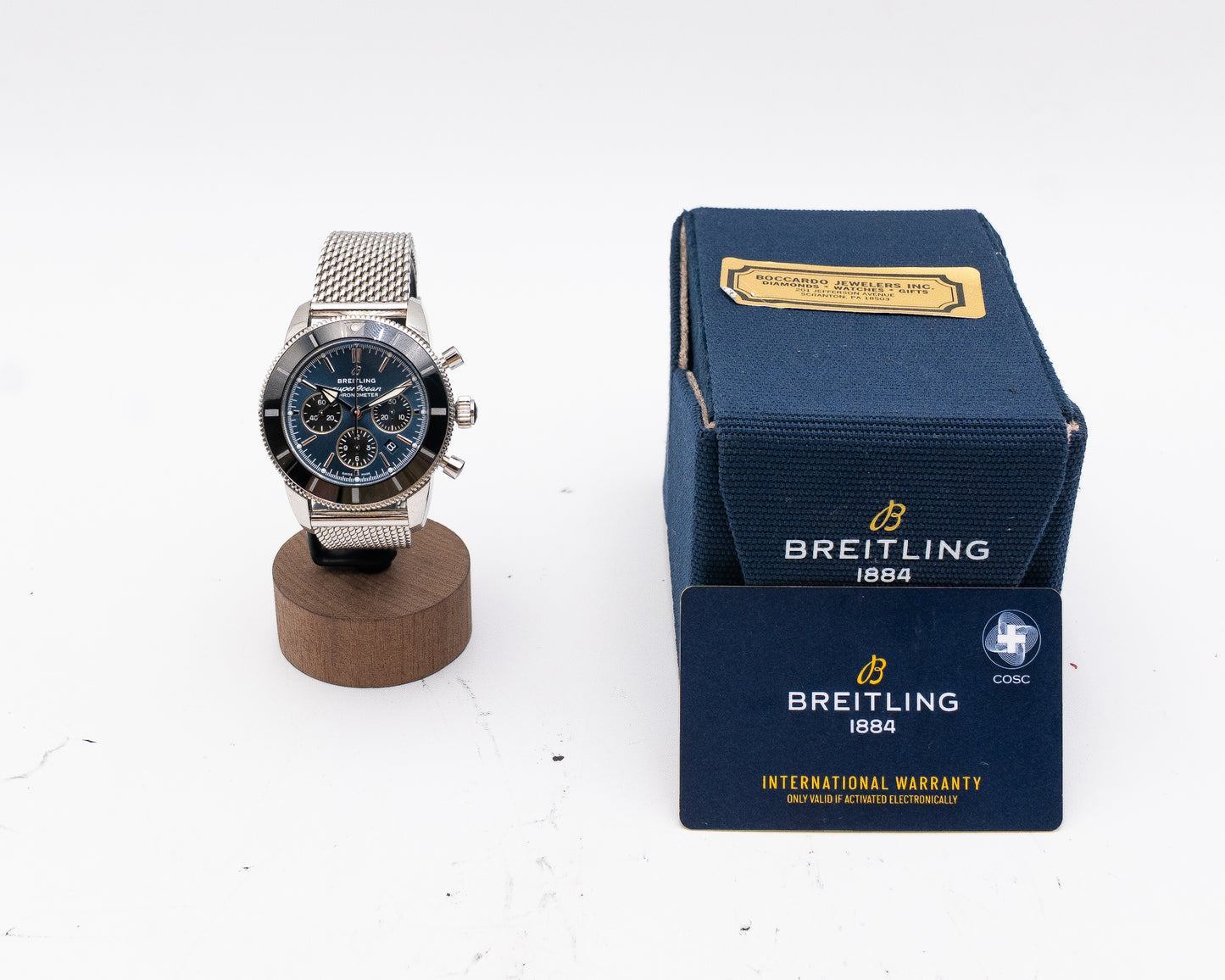 Superocean Heritage II B01 Chronograph 44 Blue Dial Black Bezel 2025