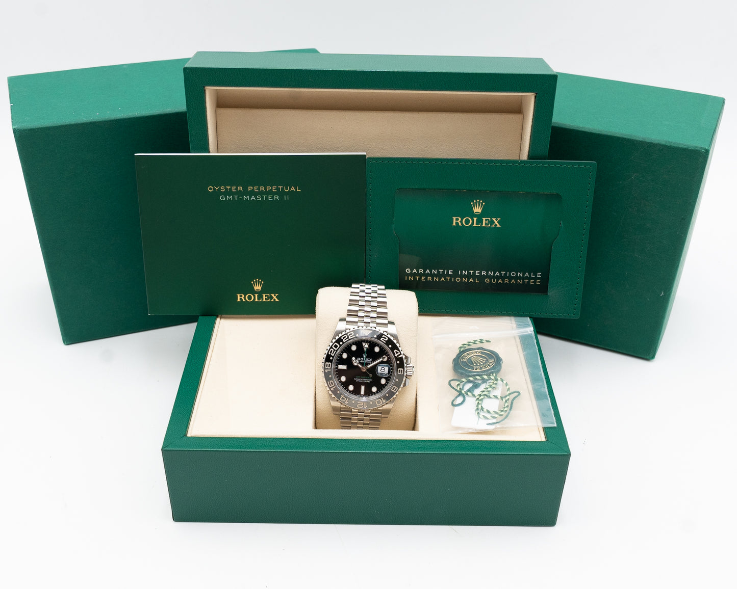 Rolex GMT Master II 40mm 126710GRNR Bruce Wayne on Jubilee 2025