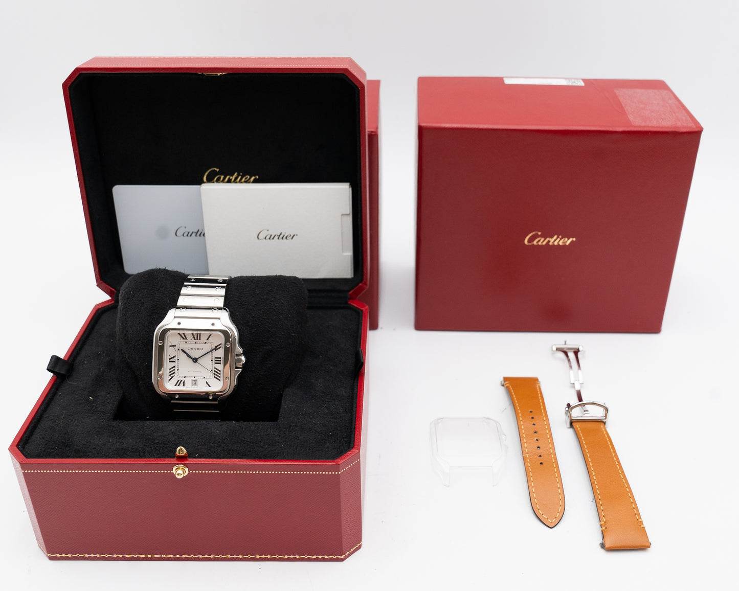 Cartier Santos 39.8mm WSSA0018 White Dial Large 2024