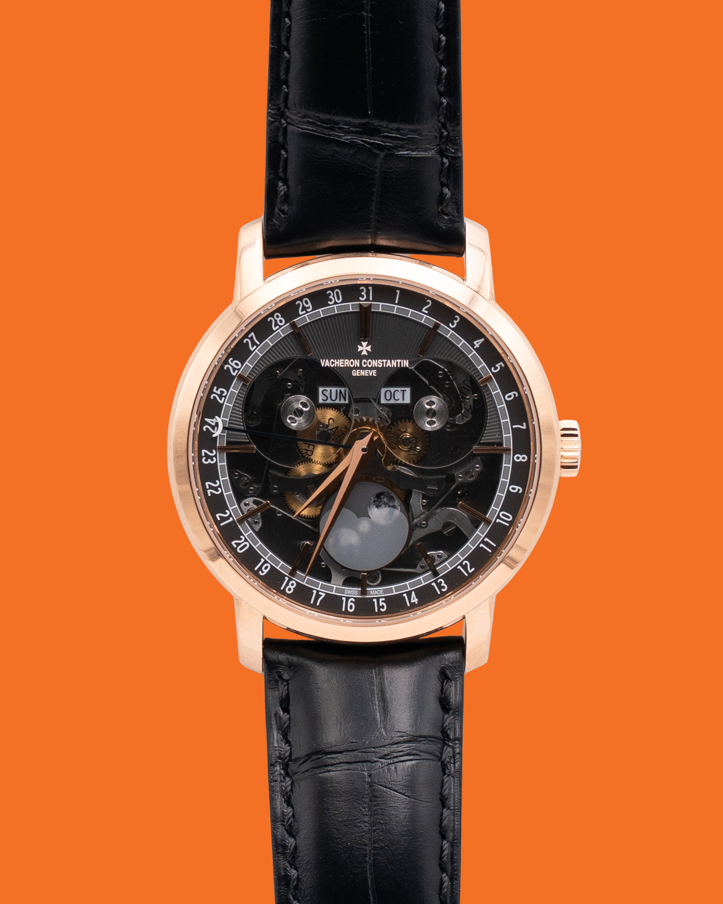 Vacheron Constantin Traditionelle 41mm 4020T/000R-B654 Rose Gold Open Face Complete Calendar 2025