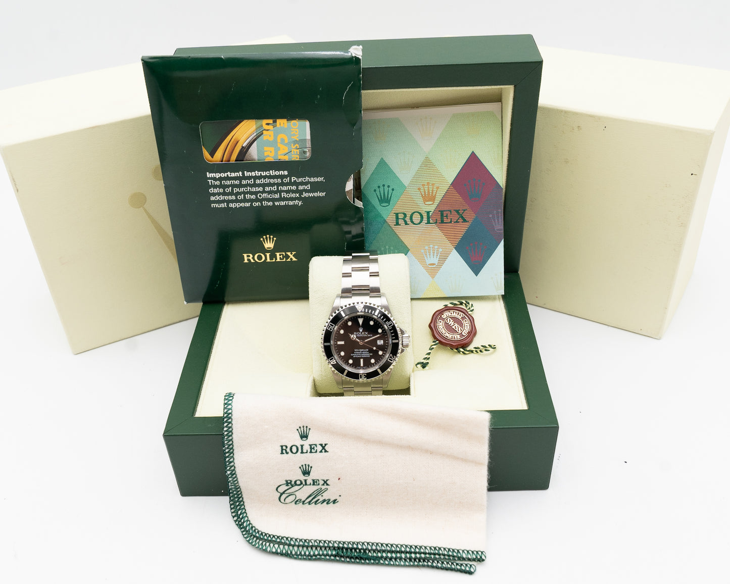 Rolex Seadweller 4000 40mm 16600 Black Aluminum Bezel