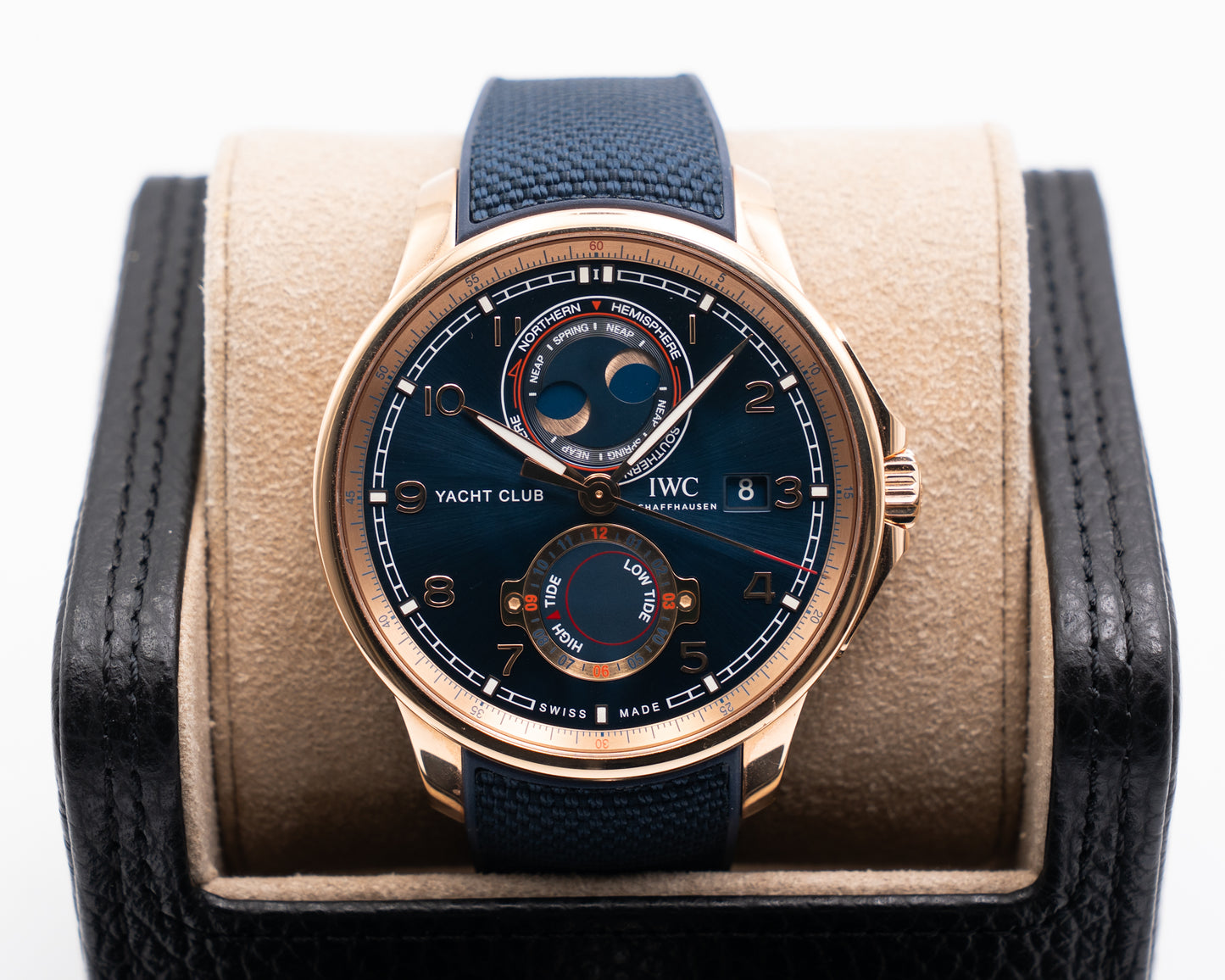 IWC Portugieser Yacht Club Moon Tide 44.6mm IW344001 Blue Dial