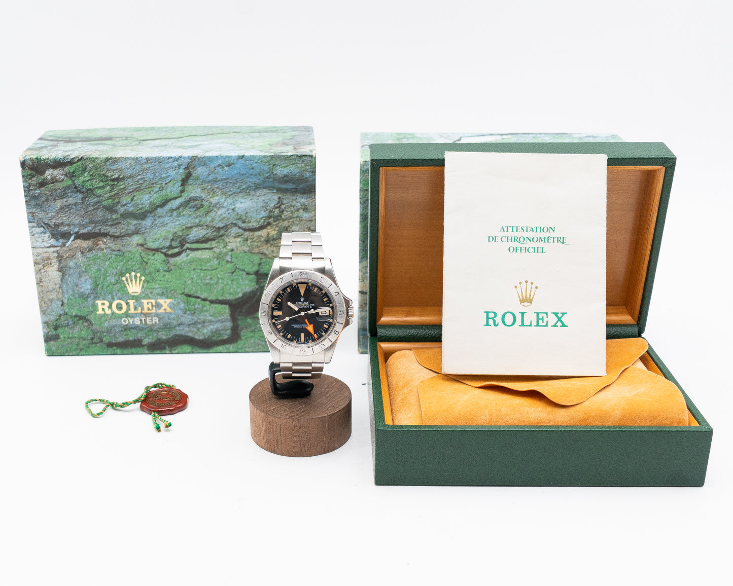 Rolex Explorer II 40mm 1655 Steve McQueen Pumpkin Patina 1984