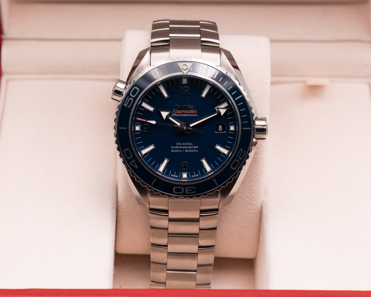 NEW UNWORN Omega Seamaster Planet Ocean 600M 232.90.46.21.03.001 45.5mm Titanium Blue Dial 2013
