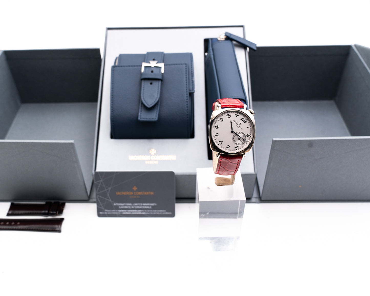 UNWORN STICKERED Vacheron Constantin Historiques American 1921 36.5mm 1100s White Gold Red Alligator Strap 2026