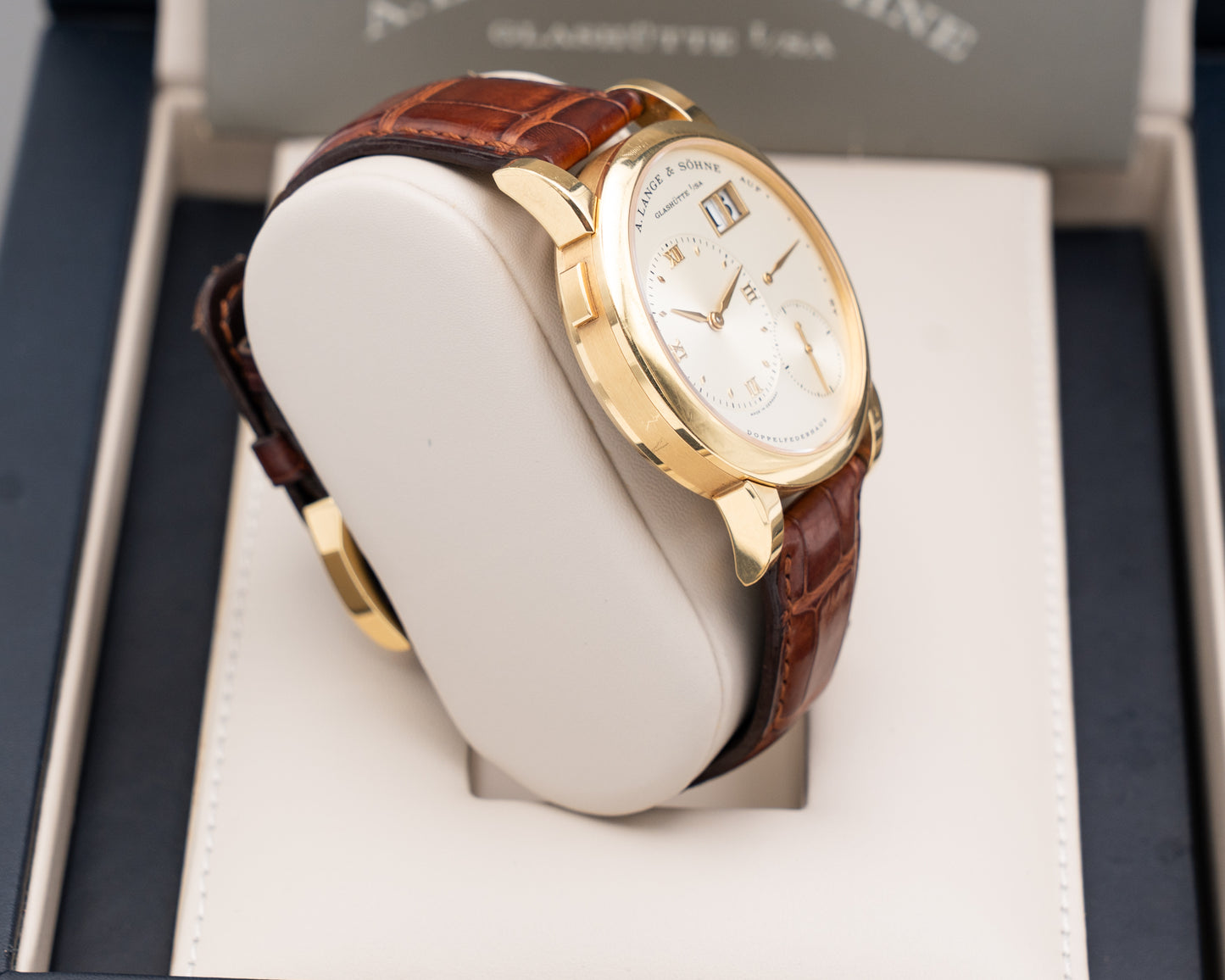 A. Lange & Söhne Lange 1 38.5mm 101.021 Yellow Gold case Brown Strap 2000